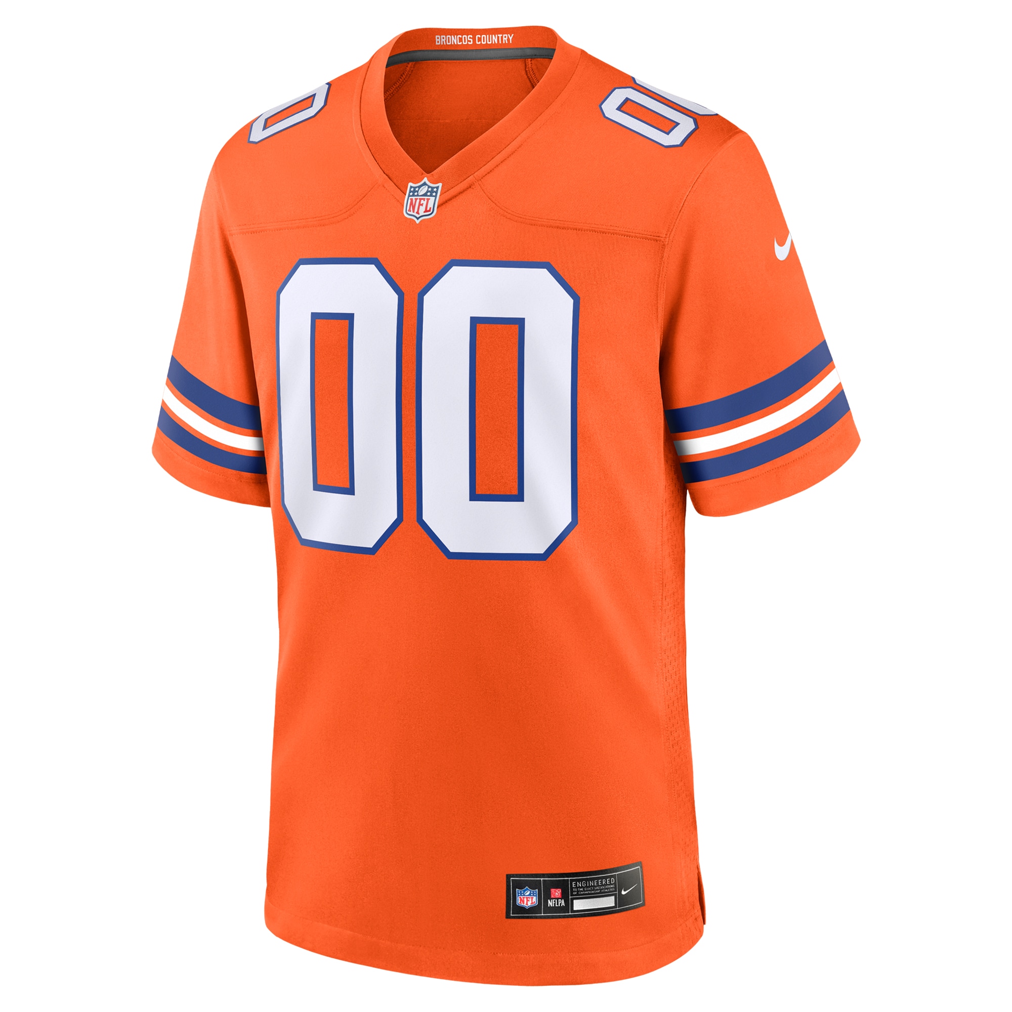 Denver Broncos Nike Mile High Collection 1977 Throwback Custom Game Jersey – Orange Clowdercats