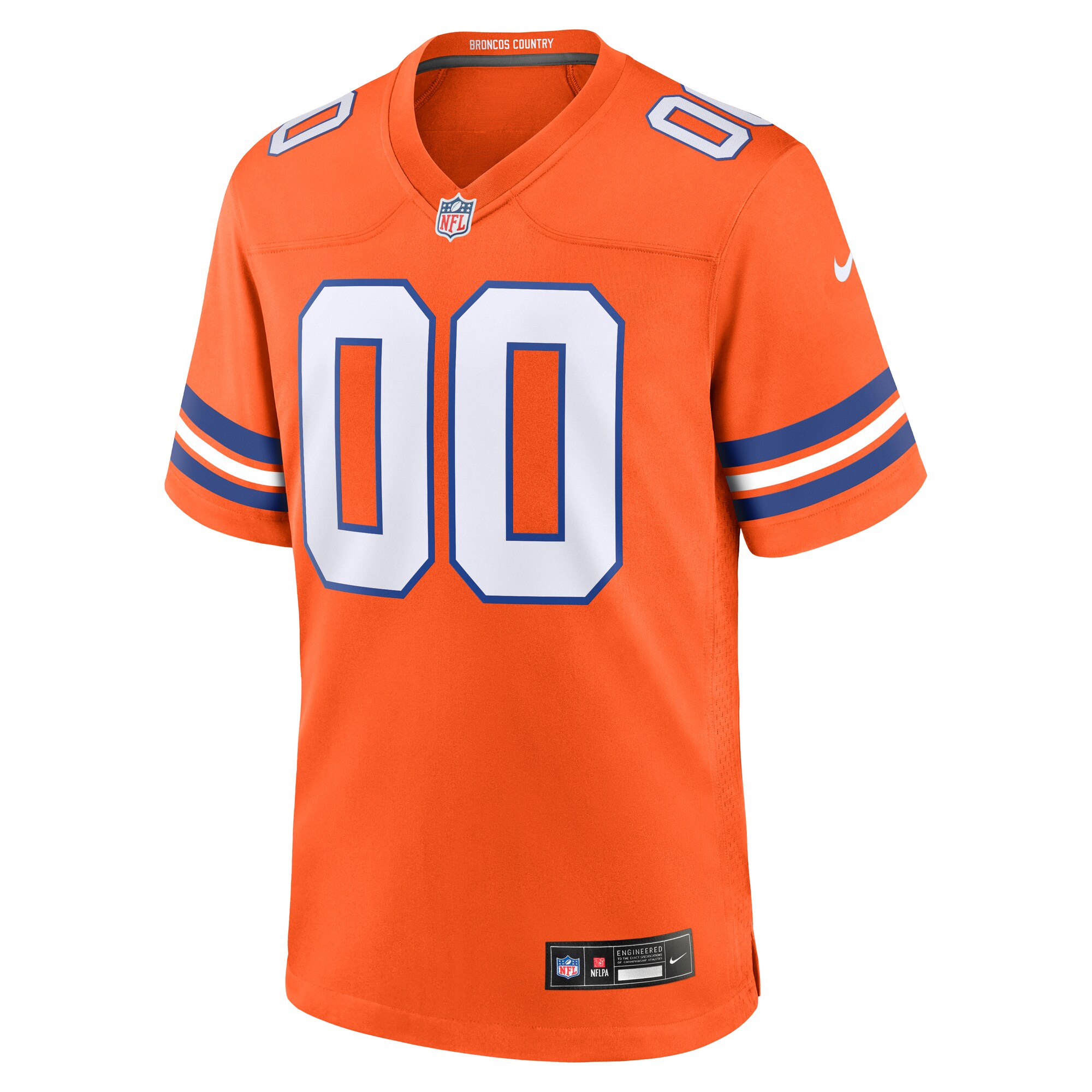 Denver Broncos Nike Youth 2nd Alternate Custom Replica Jersey – Orange Clowdercats