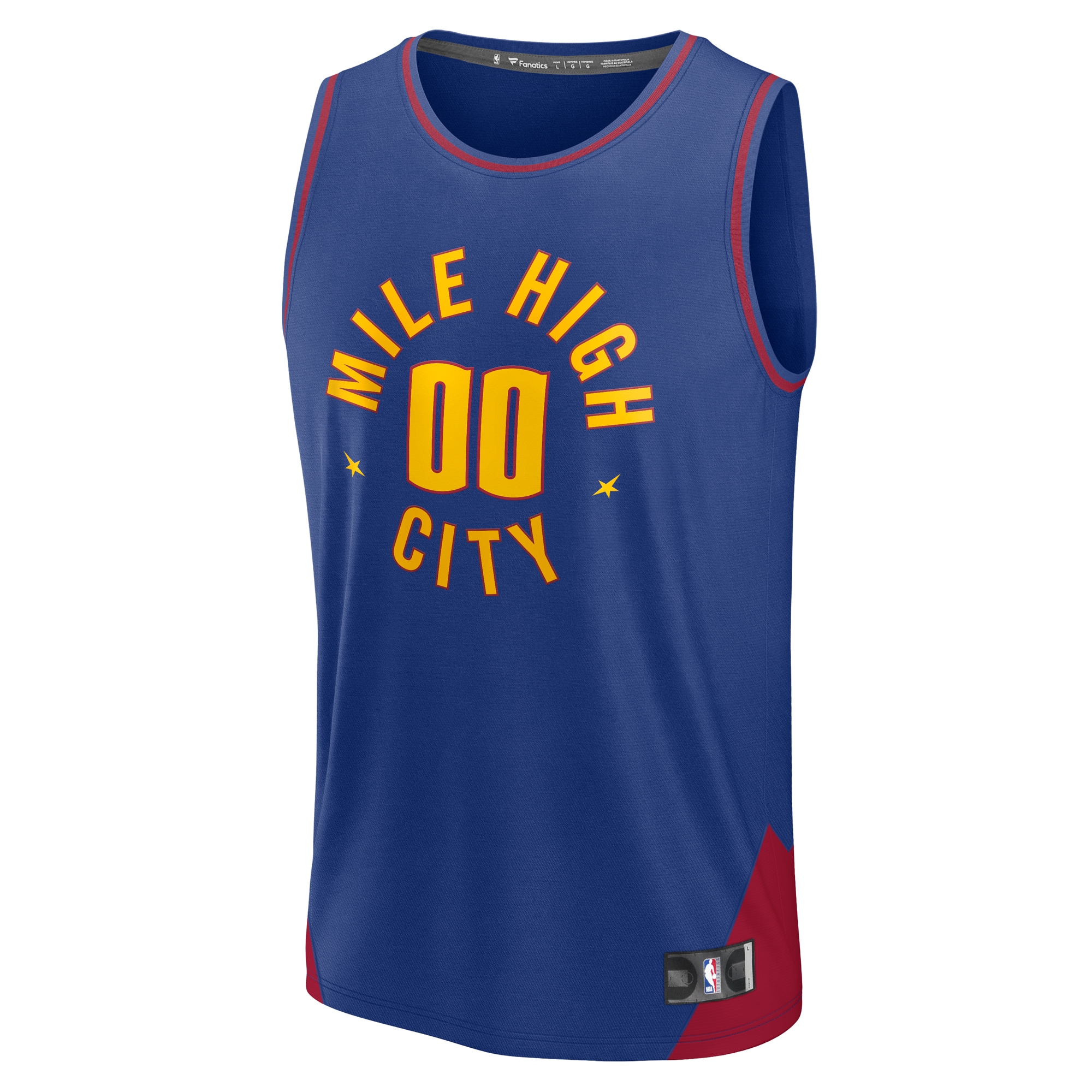 Denver Nuggets Fanatics Fast Break Custom Jersey – Statement Edition – Blue Clowdercats