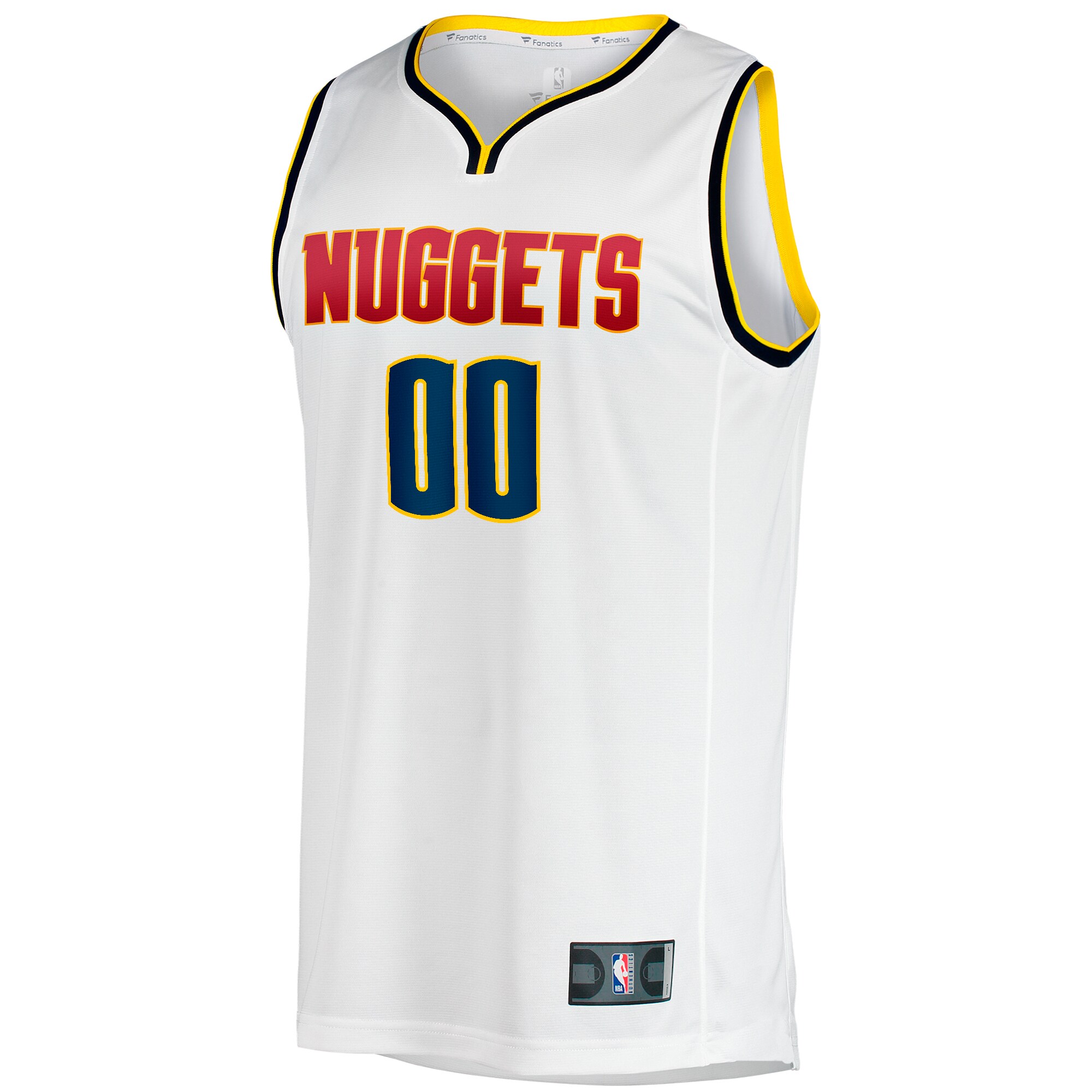 Denver Nuggets Fanatics Fast Break Custom Replica Jersey – Association Edition – White Clowdercats