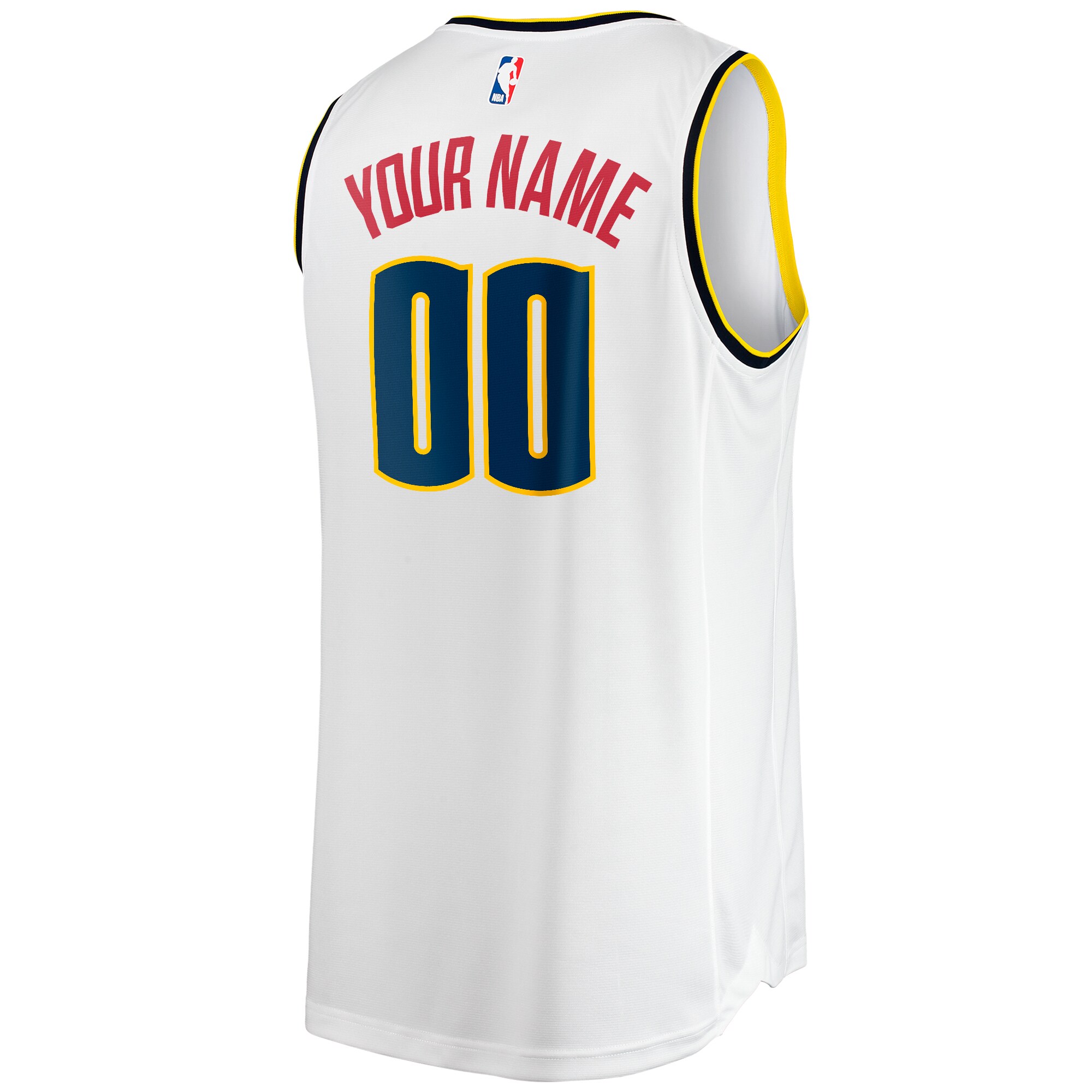 Denver Nuggets Fanatics Fast Break Custom Replica Jersey – Association Edition – White Clowdercats