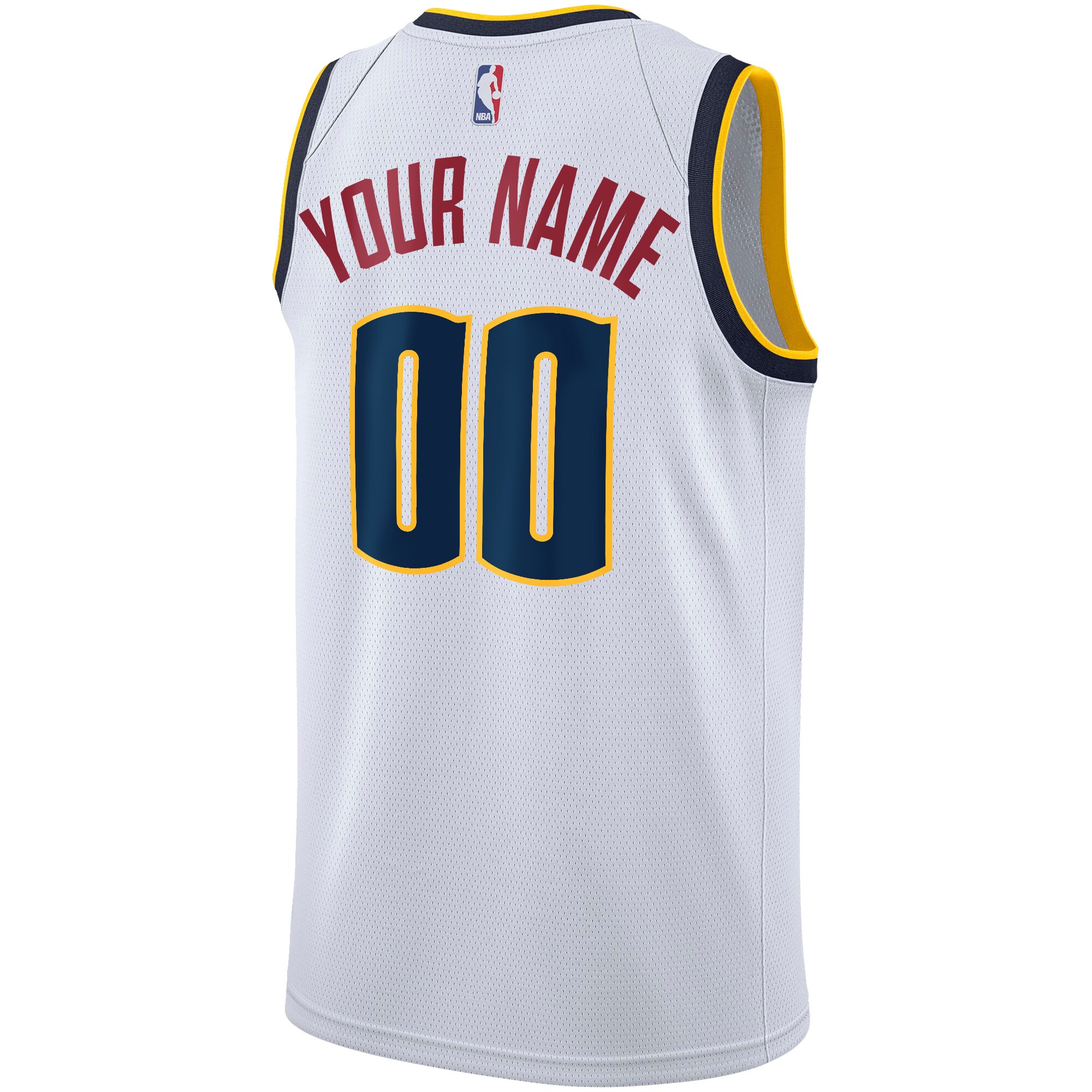 Denver Nuggets Nike Swingman Custom Jersey – Association Edition – White Clowdercats
