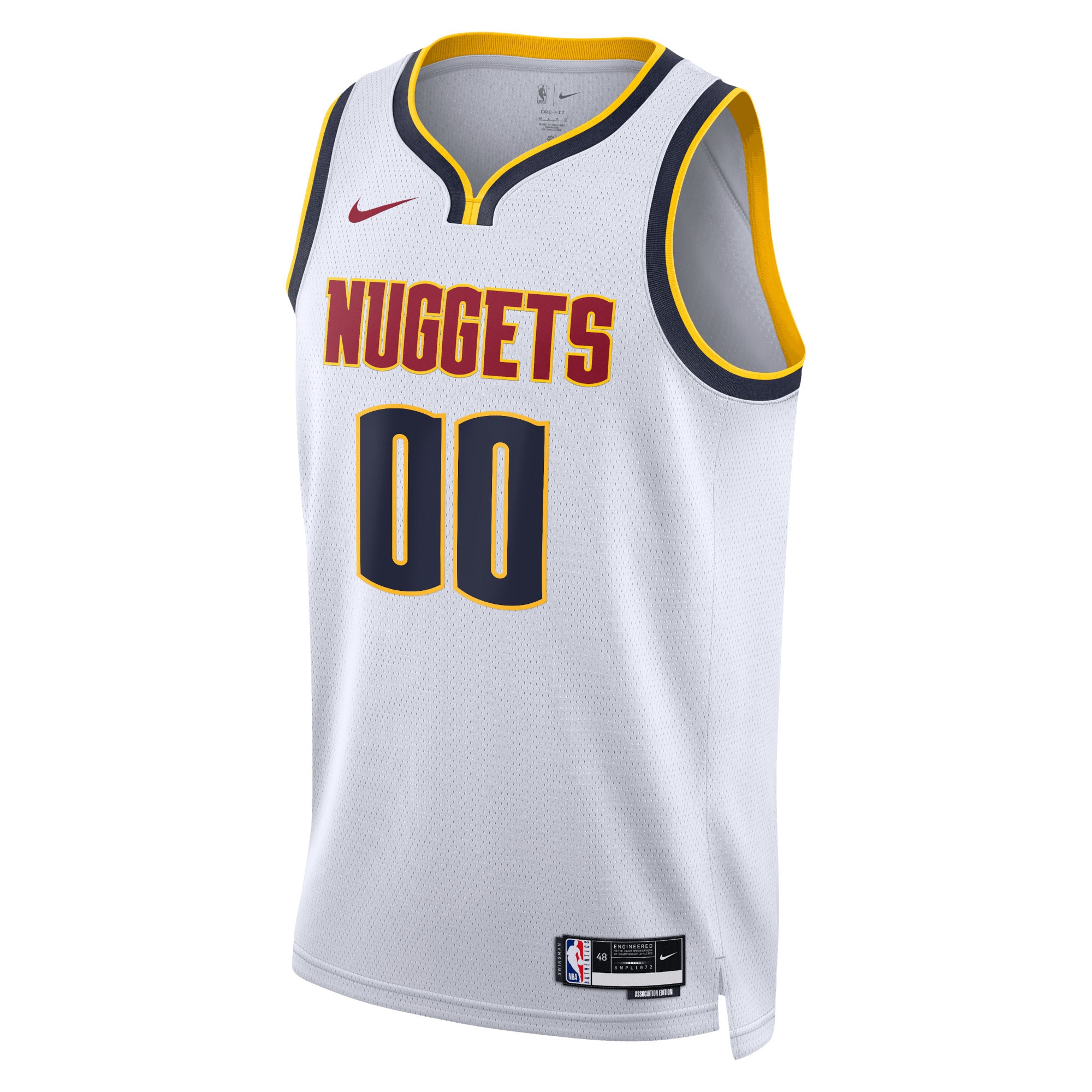 Denver Nuggets Nike Unisex Swingman Custom Jersey White – Association Edition Clowdercats