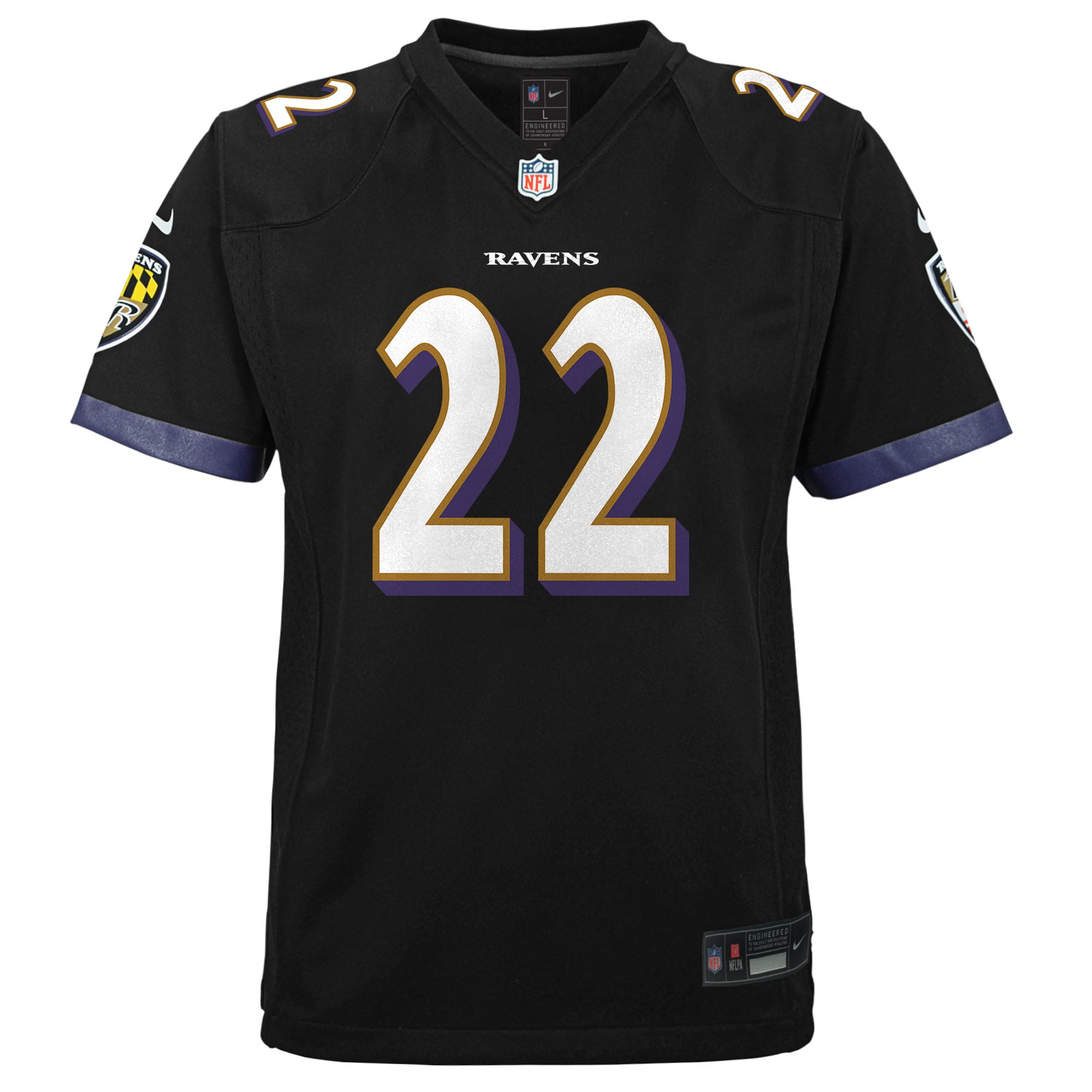 Derrick Henry Baltimore Ravens Nike Youth Team Game Jersey – Black Clowdercats