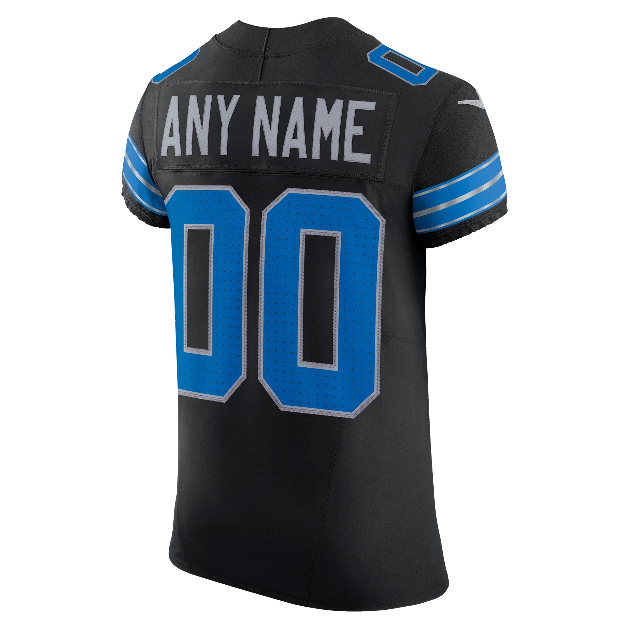 Detroit Lions Nike Alternate Vapor F.U.S.E. Elite Custom Jersey – Black Clowdercats
