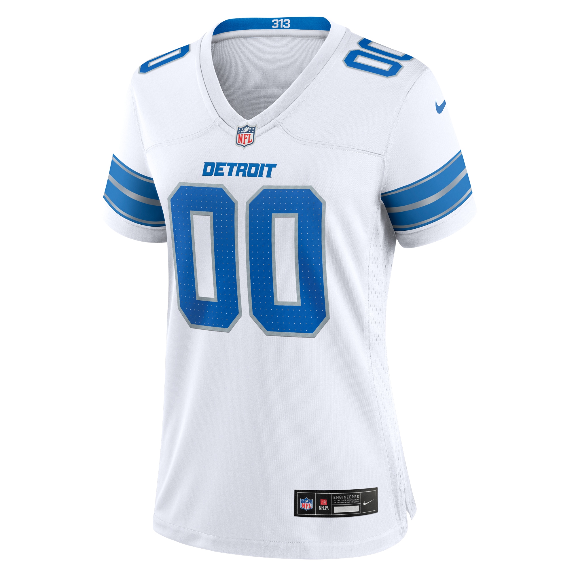 Detroit Lions Nike Women’s Custom Game Jersey – White Clowdercats
