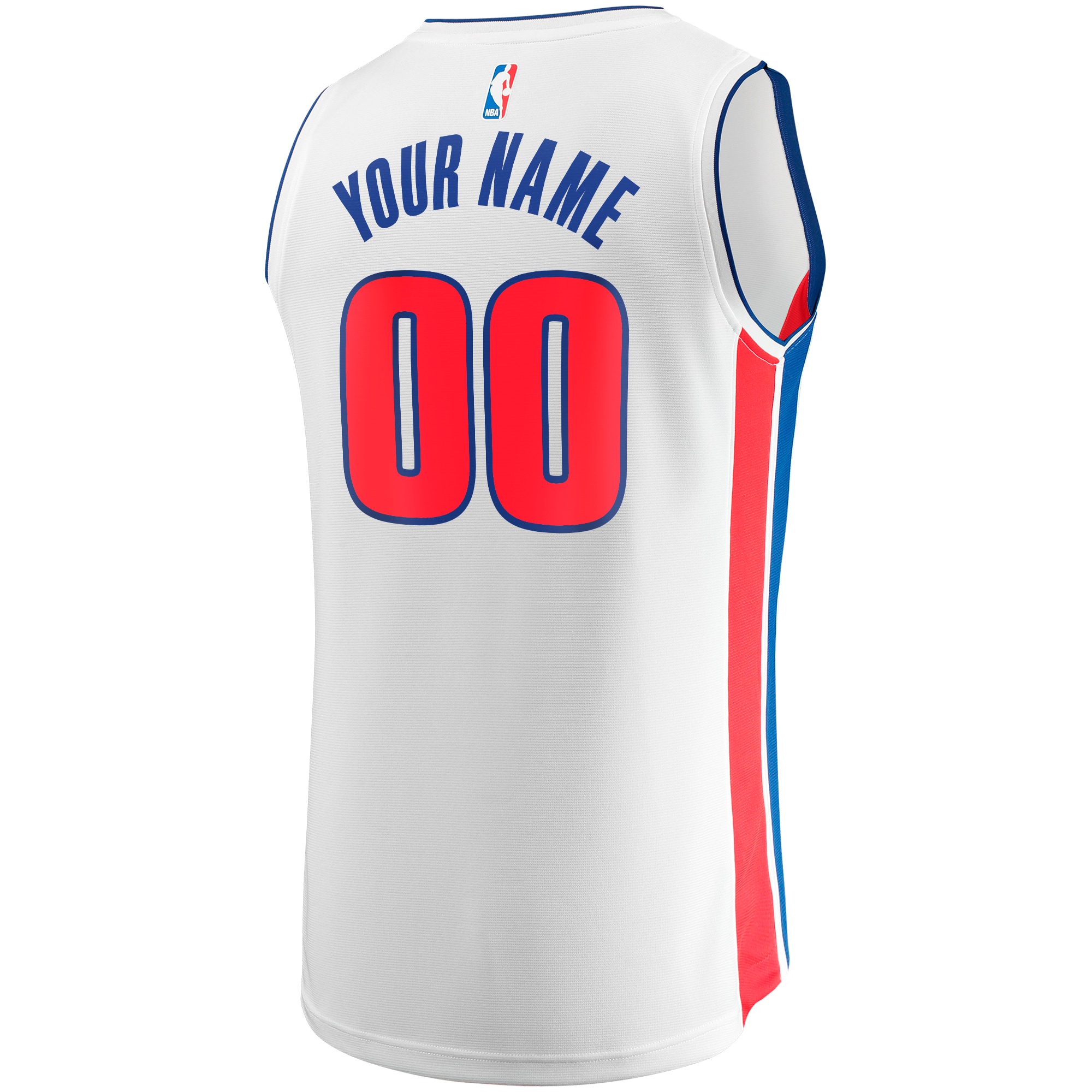 Detroit Pistons Fanatics Youth Fast Break Replica Custom Jersey – Association Edition – White Clowdercats