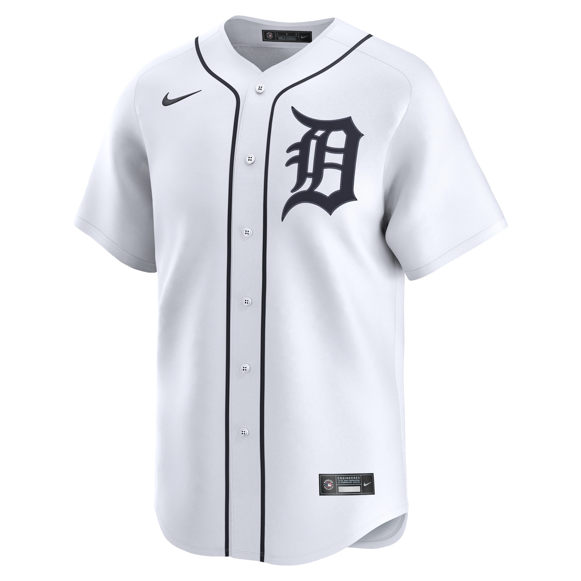 Detroit Tigers Nike Home Limited Custom Jersey – White