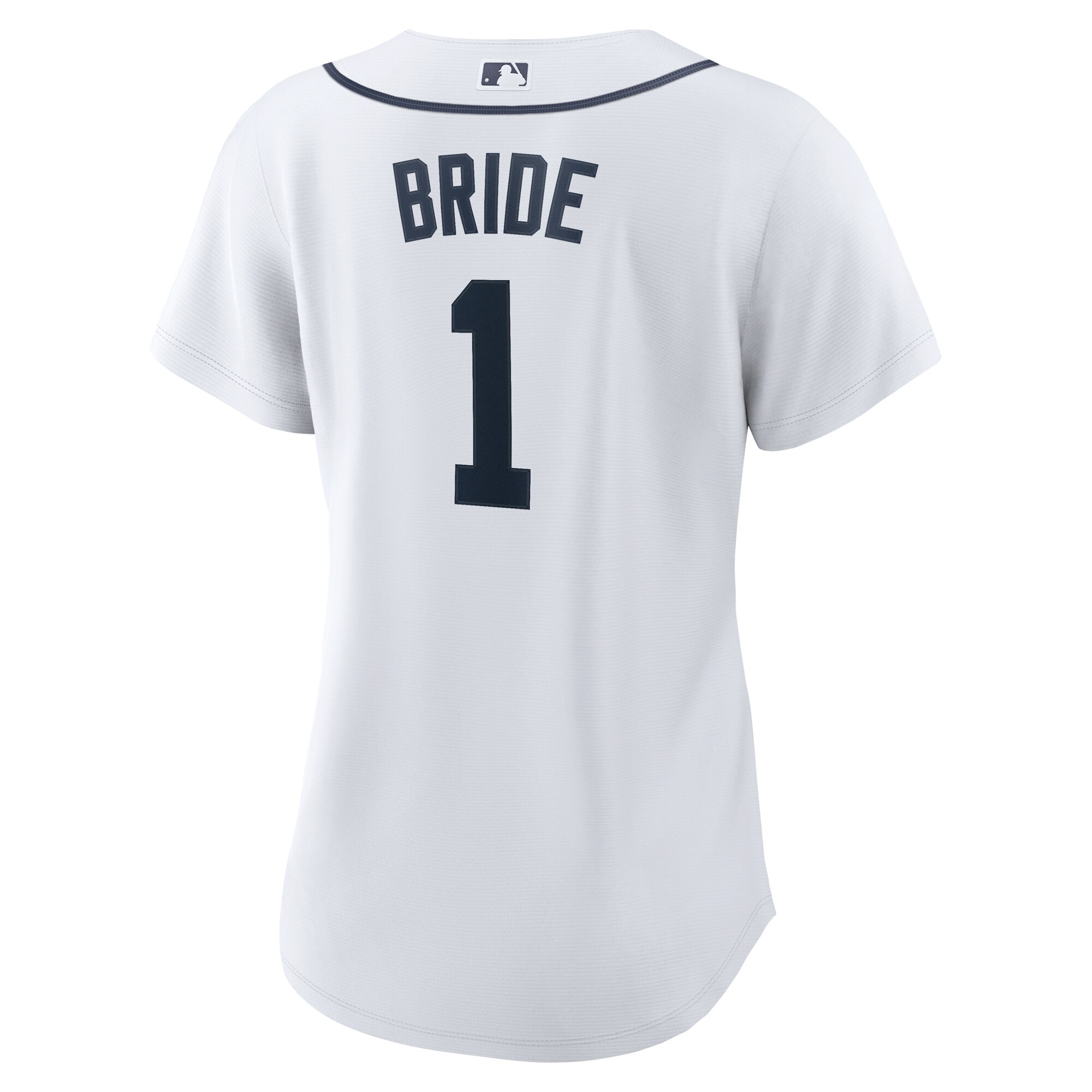 Detroit Tigers Nike Women’s #1 Bride Home Replica Jersey – White