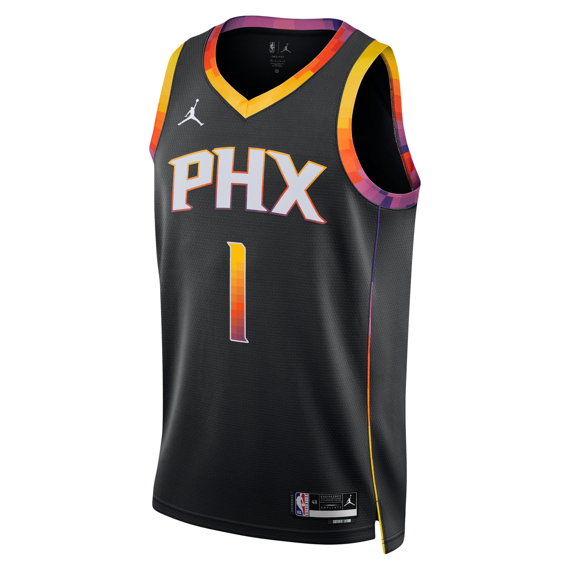 Devin Booker Phoenix Suns Jordan Brand Unisex Swingman Jersey – Statement Edition – Black Clowdercats
