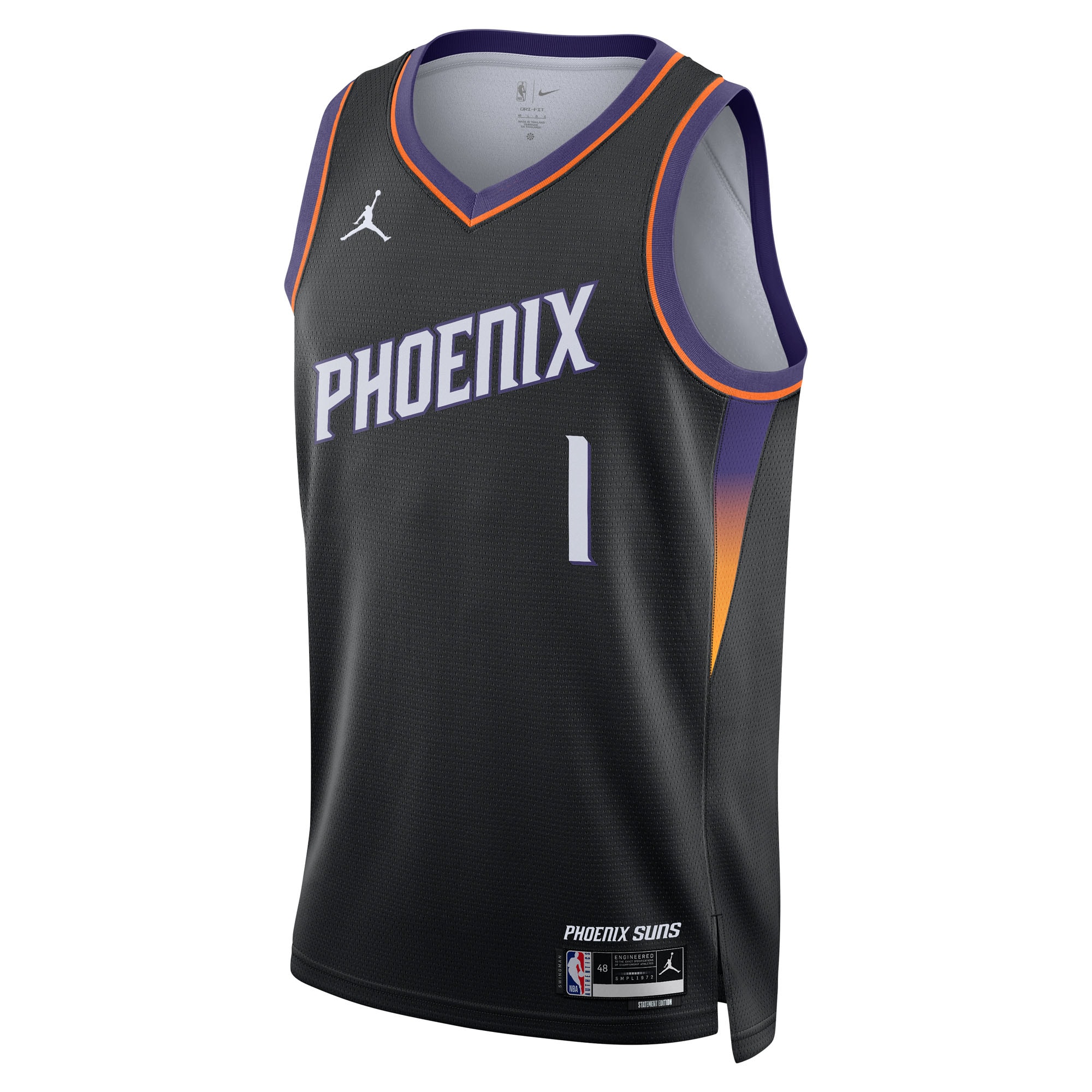 Devin Booker Phoenix Suns Jordan Brand Unisex Swingman Jersey – Statement Edition – Black Clowdercats