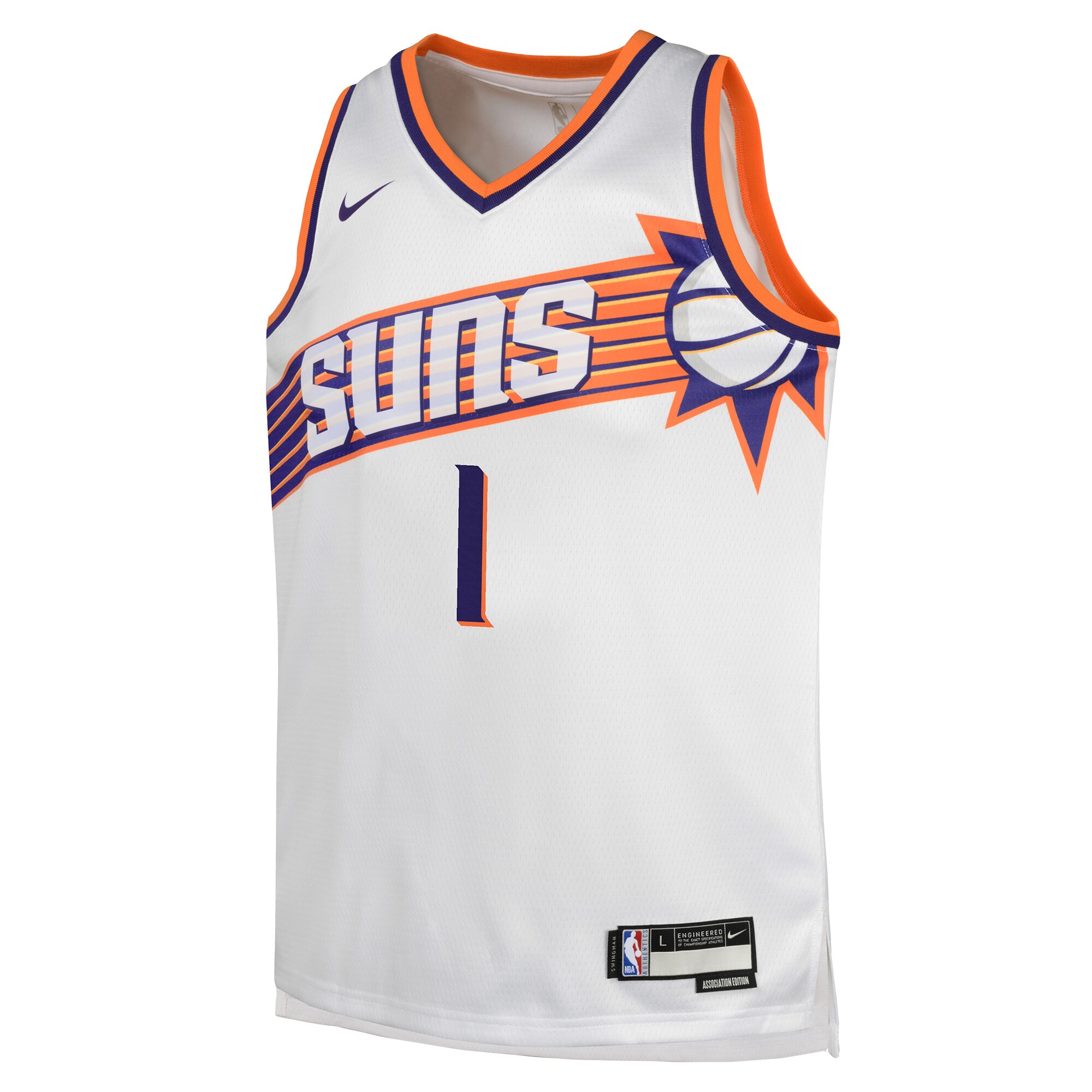 Devin Booker Phoenix Suns Nike Youth Swingman Jersey – Association Edition – White Clowdercats
