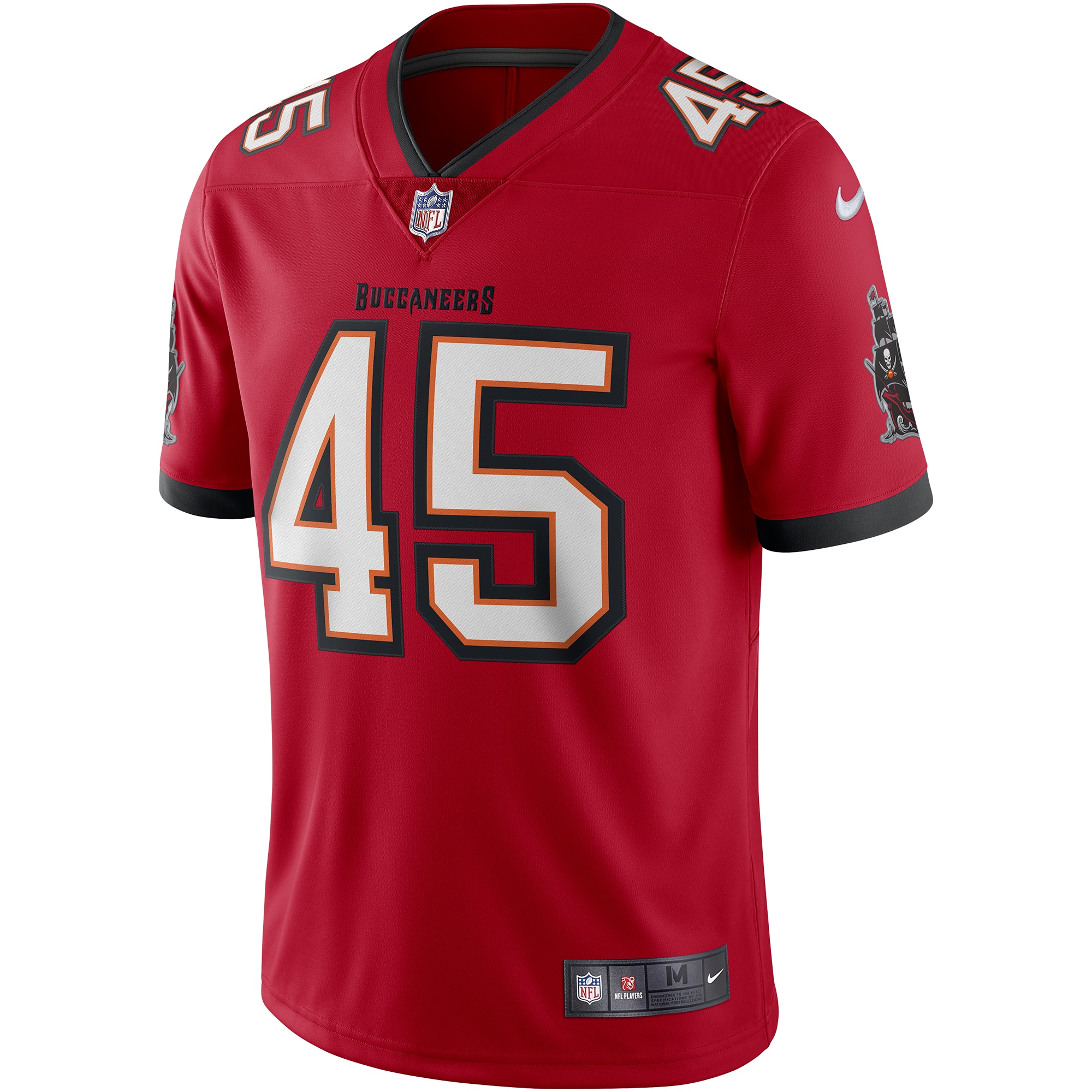 Devin White Tampa Bay Buccaneers Nike Vapor Limited Jersey – Red Clowdercats