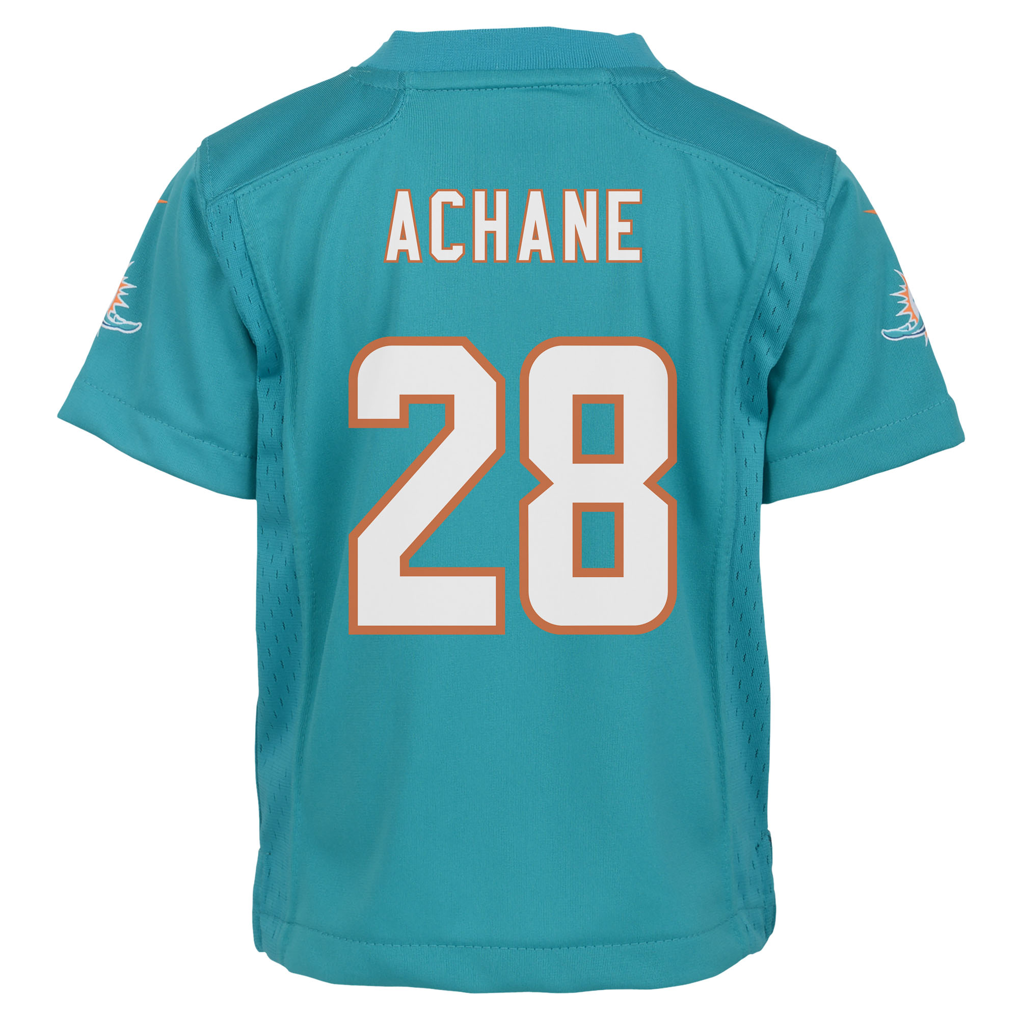 De’Von Achane Miami Dolphins Nike Infant Team Player Game Jersey – Aqua Clowdercats
