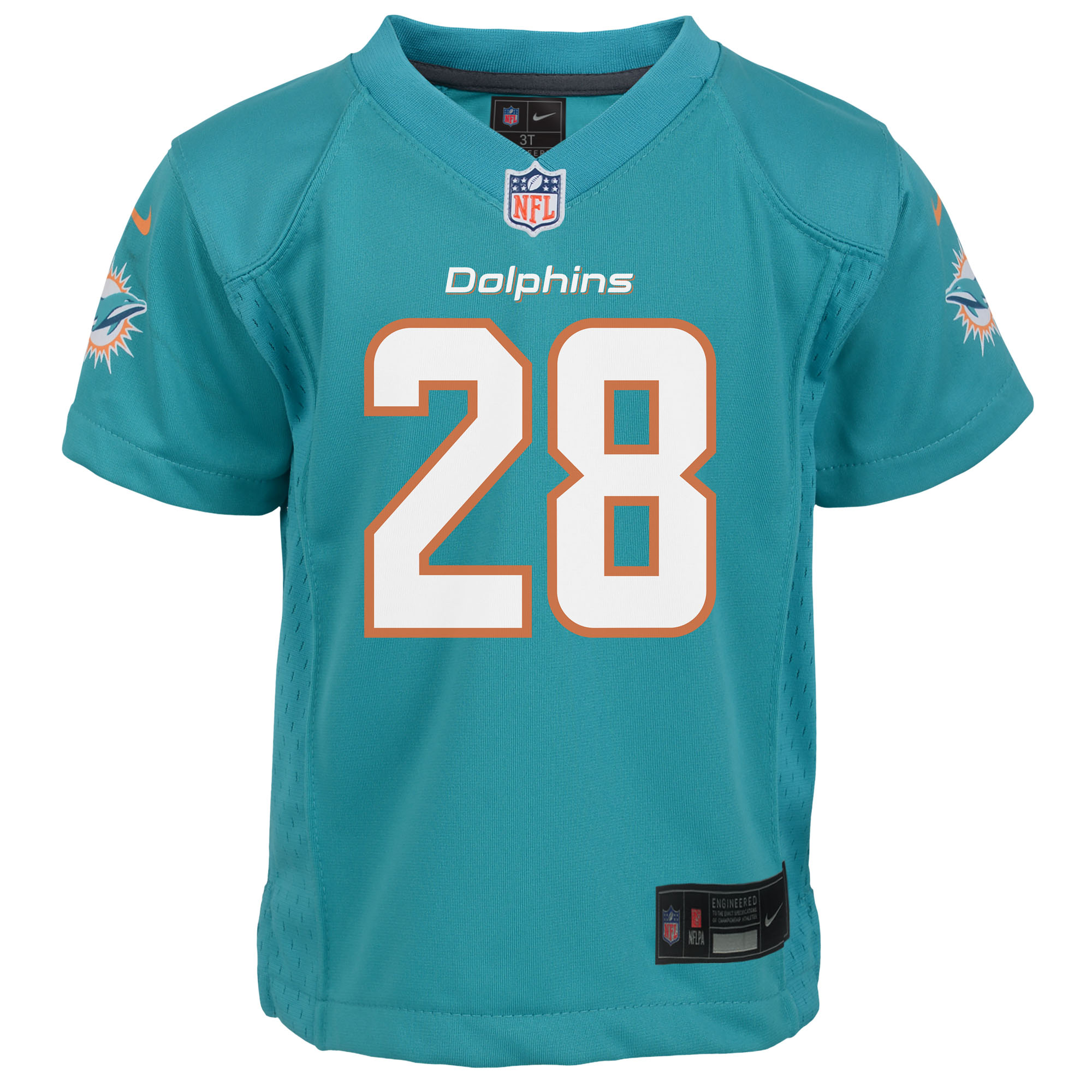De’Von Achane Miami Dolphins Nike Toddler Game Jersey – Aqua Clowdercats