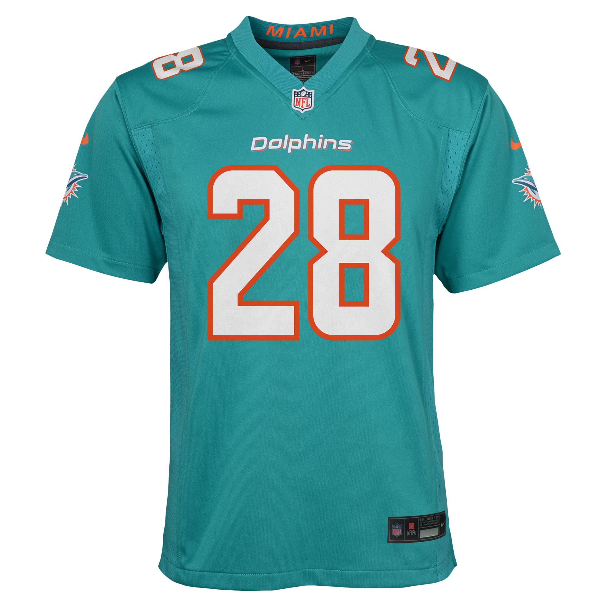 De’Von Achane Miami Dolphins Nike Youth Game Jersey – Aqua Clowdercats