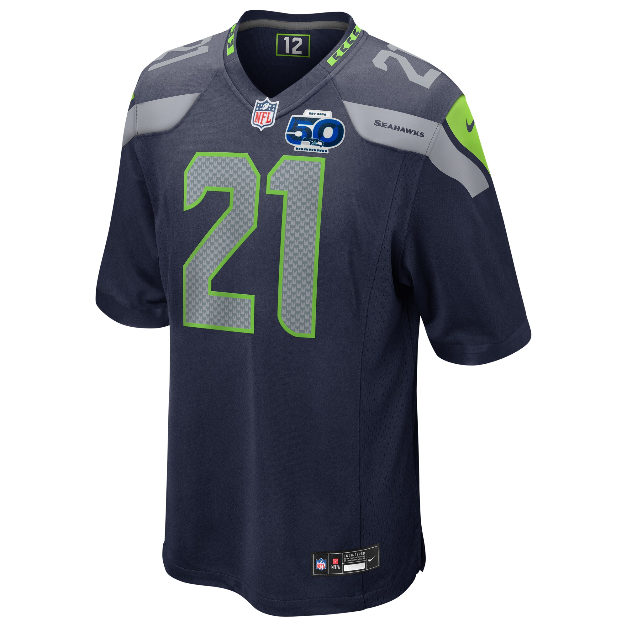 Devon Witherspoon Seattle Seahawks Nike Team 50th Season Game Jersey – College Navy Clowdercats