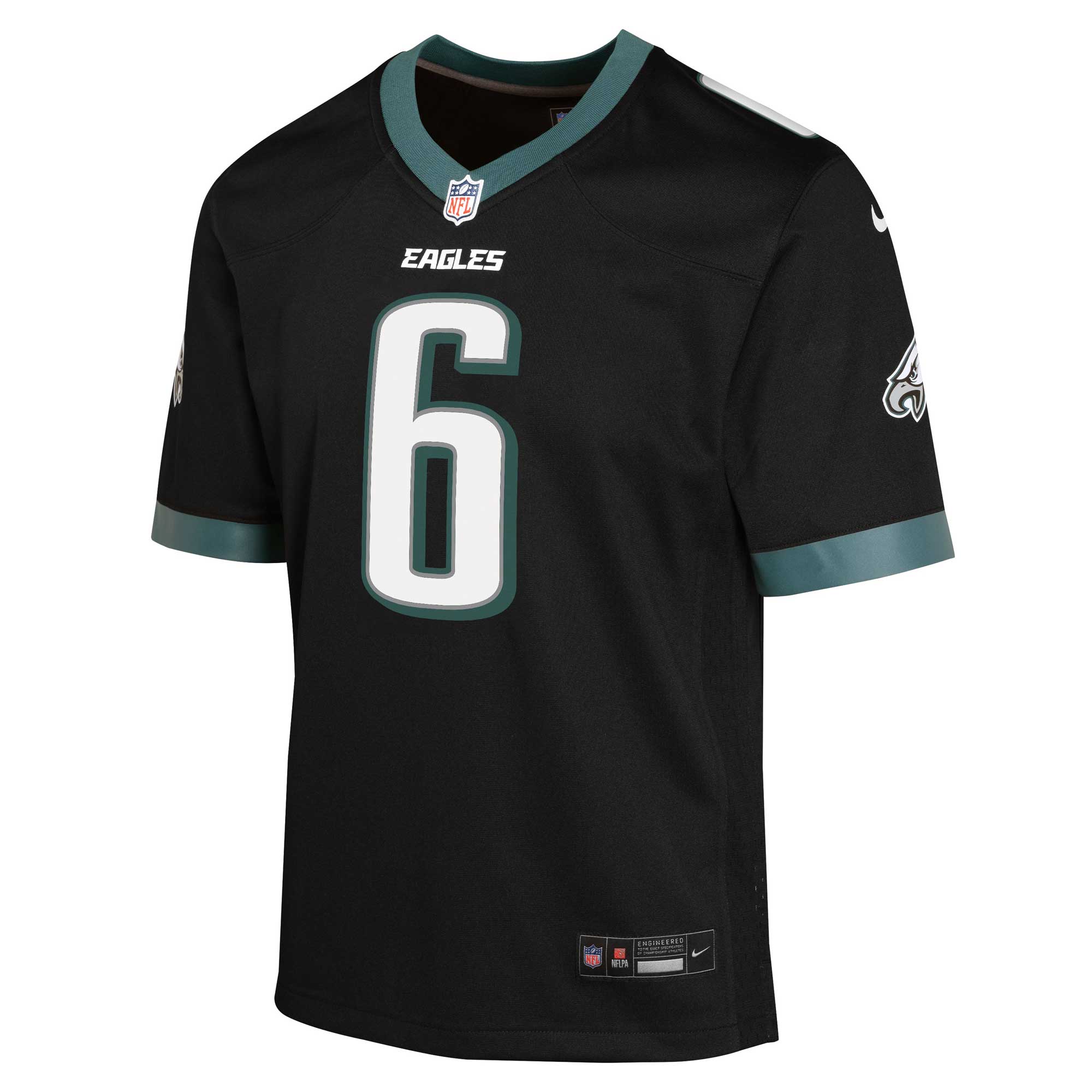 DeVonta Smith Philadelphia Eagles Nike Youth Game Jersey – Black Clowdercats