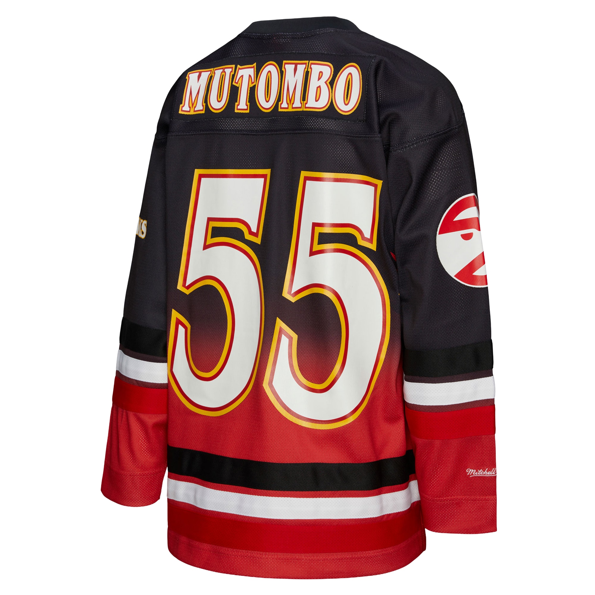 Dikembe Mutombo Atlanta Hawks Mitchell & Ness Unisex Maxxed Out Fashion Hockey Jersey – Red Clowdercats