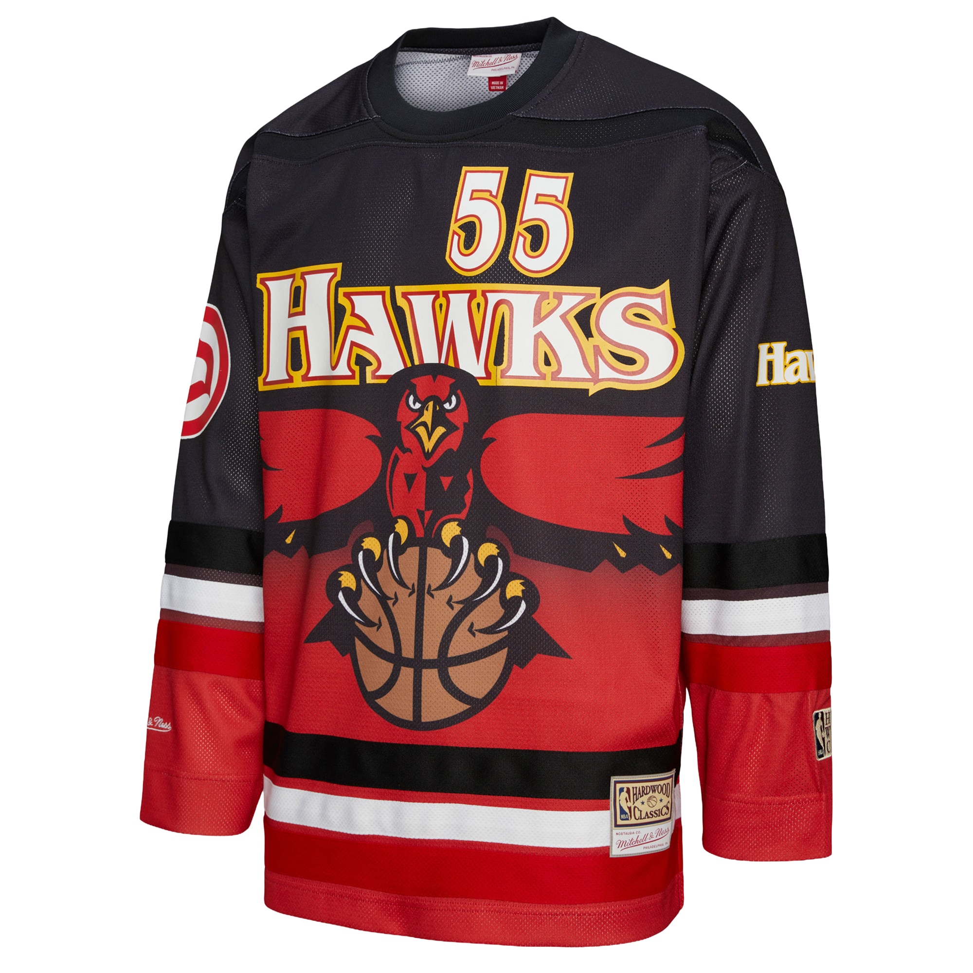 Dikembe Mutombo Atlanta Hawks Mitchell & Ness Unisex Maxxed Out Fashion Hockey Jersey – Red Clowdercats