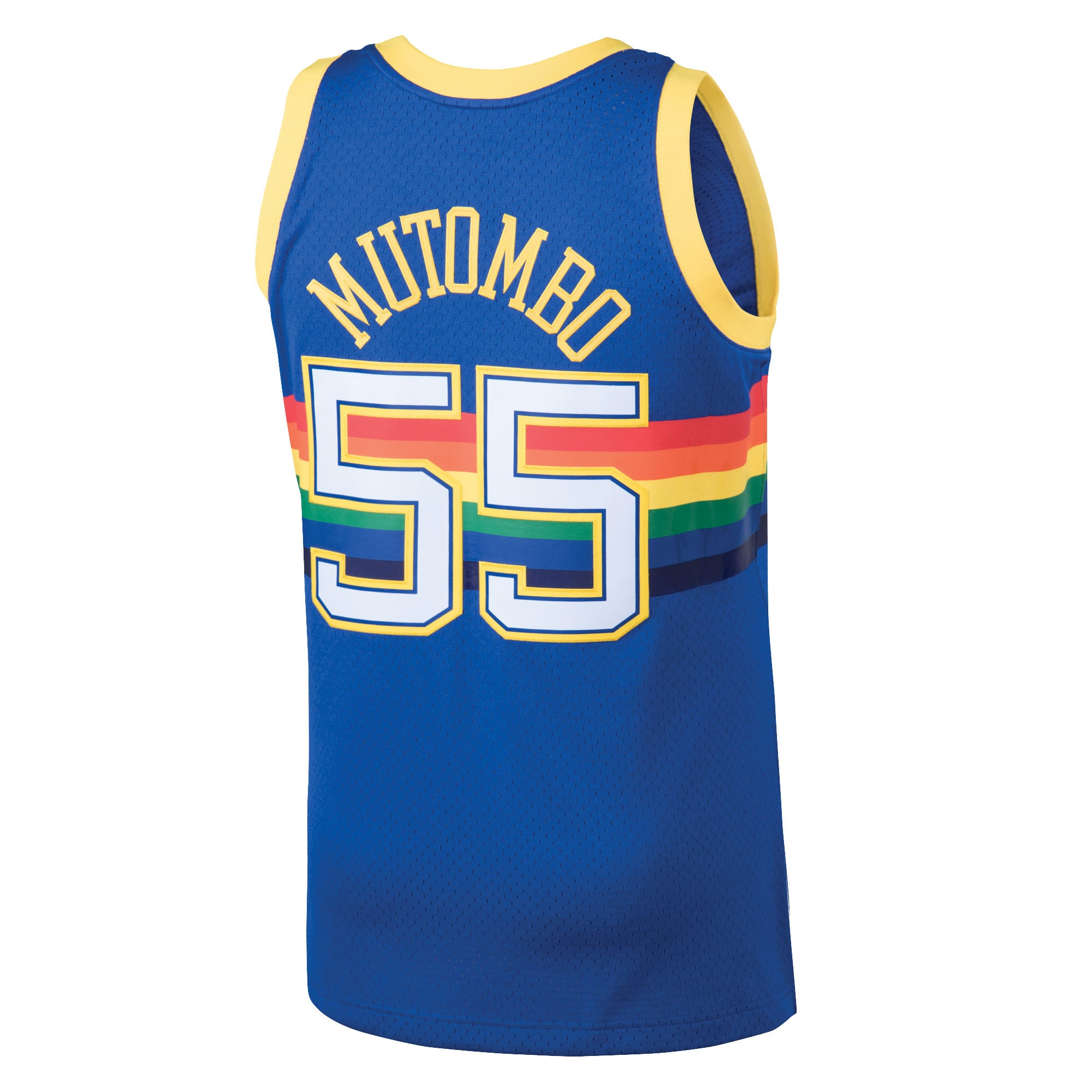 Dikembe Mutombo Denver Nuggets Mitchell & Ness 1991/92 Hardwood Classics Swingman Jersey – Blue Clowdercats