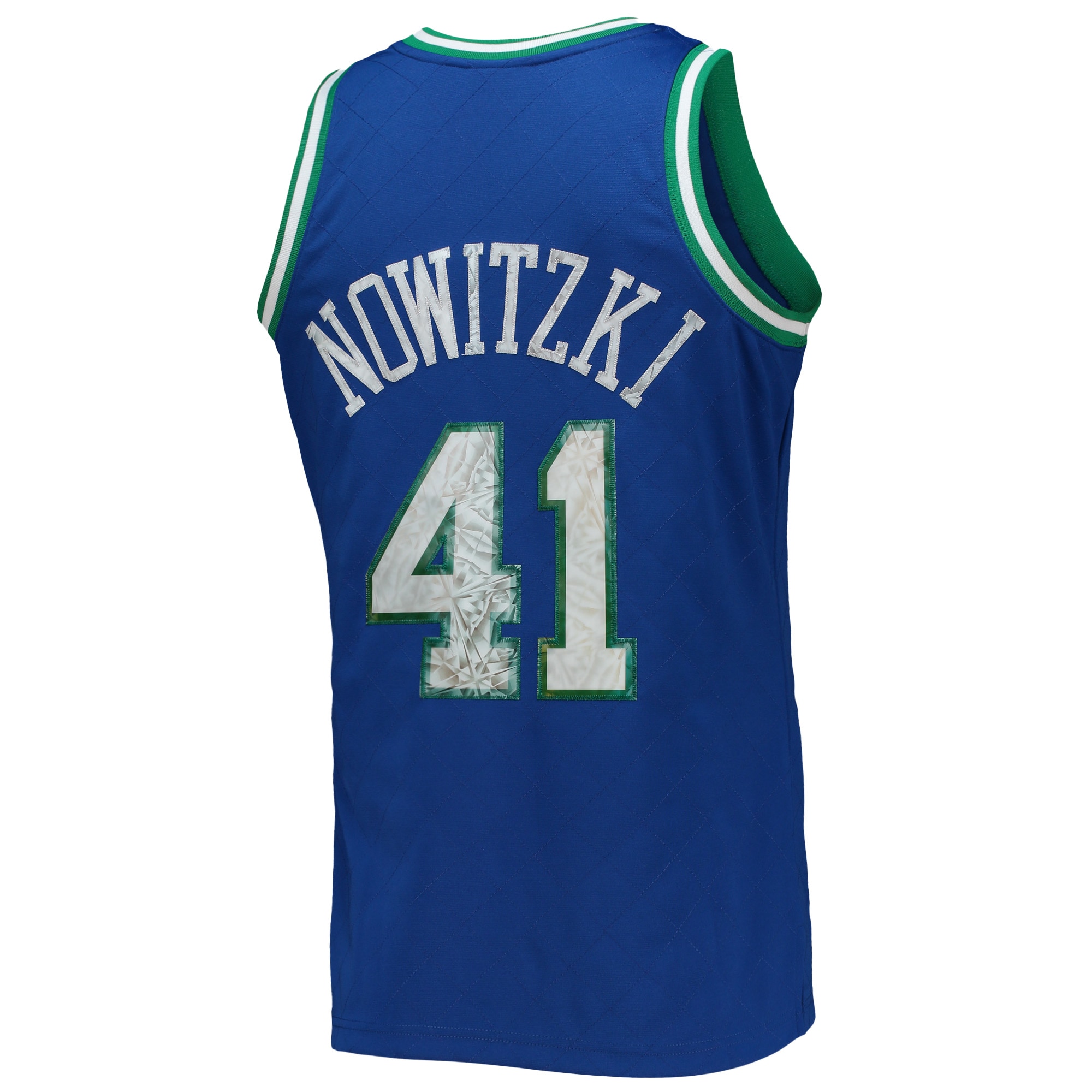 Dirk Nowitzki Dallas Mavericks Mitchell & Ness 1998/99 Hardwood Classics NBA 75th Anniversary Diamond Swingman Jersey – Blue Clowdercats