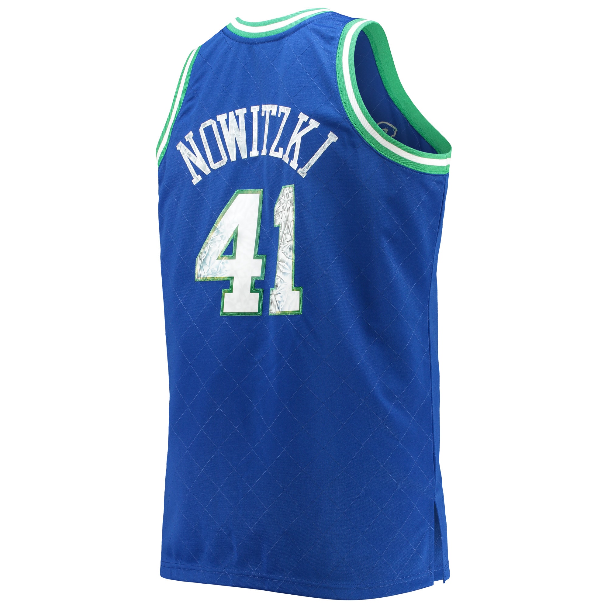 Dirk Nowitzki Dallas Mavericks Mitchell & Ness Big & Tall 1998/99 NBA 75th Anniversary Diamond Swingman Jersey – Blue Clowdercats