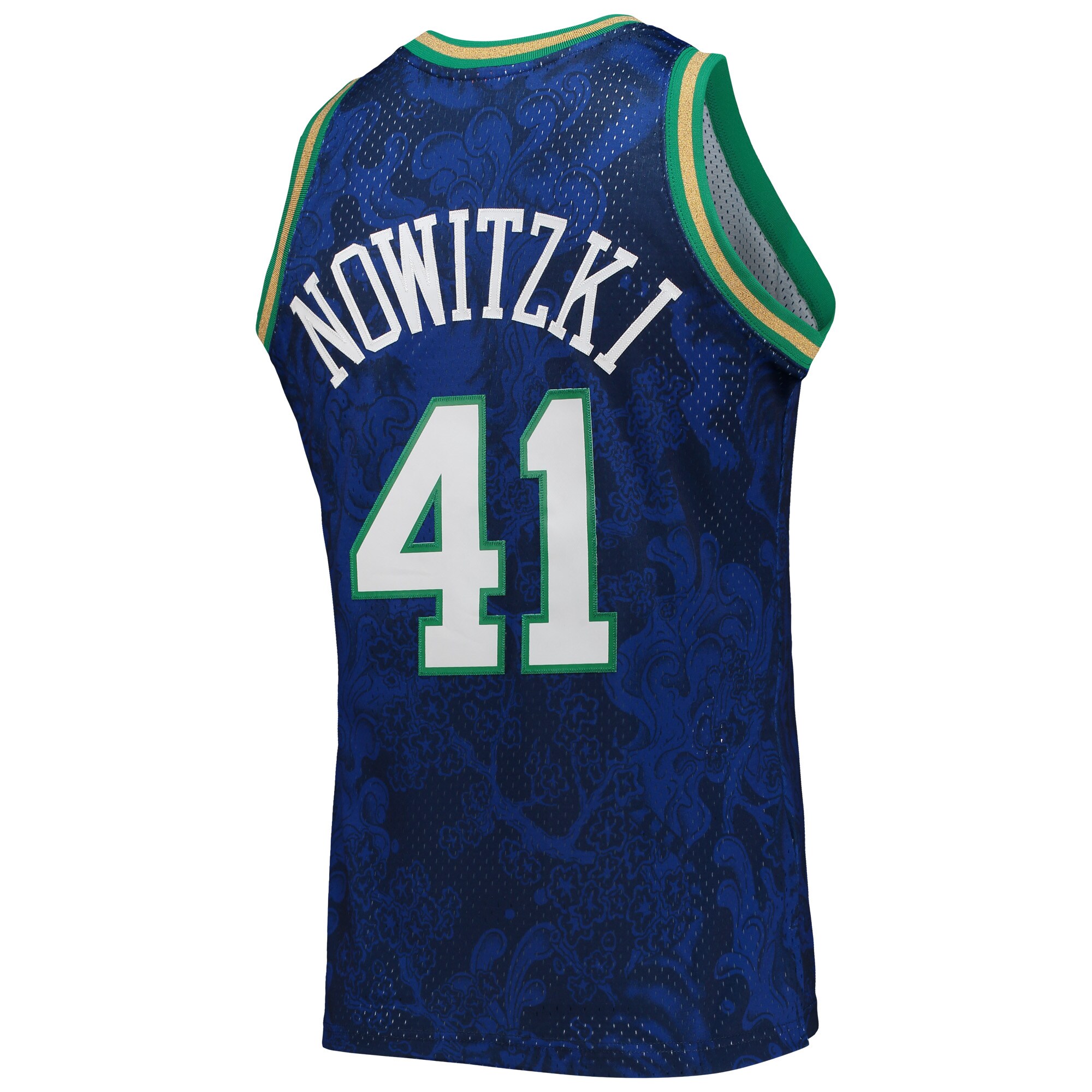 Dirk Nowitzki Dallas Mavericks Mitchell & Ness Hardwood Classics 1998/99 Lunar New Year Swingman Jersey – Blue Clowdercats