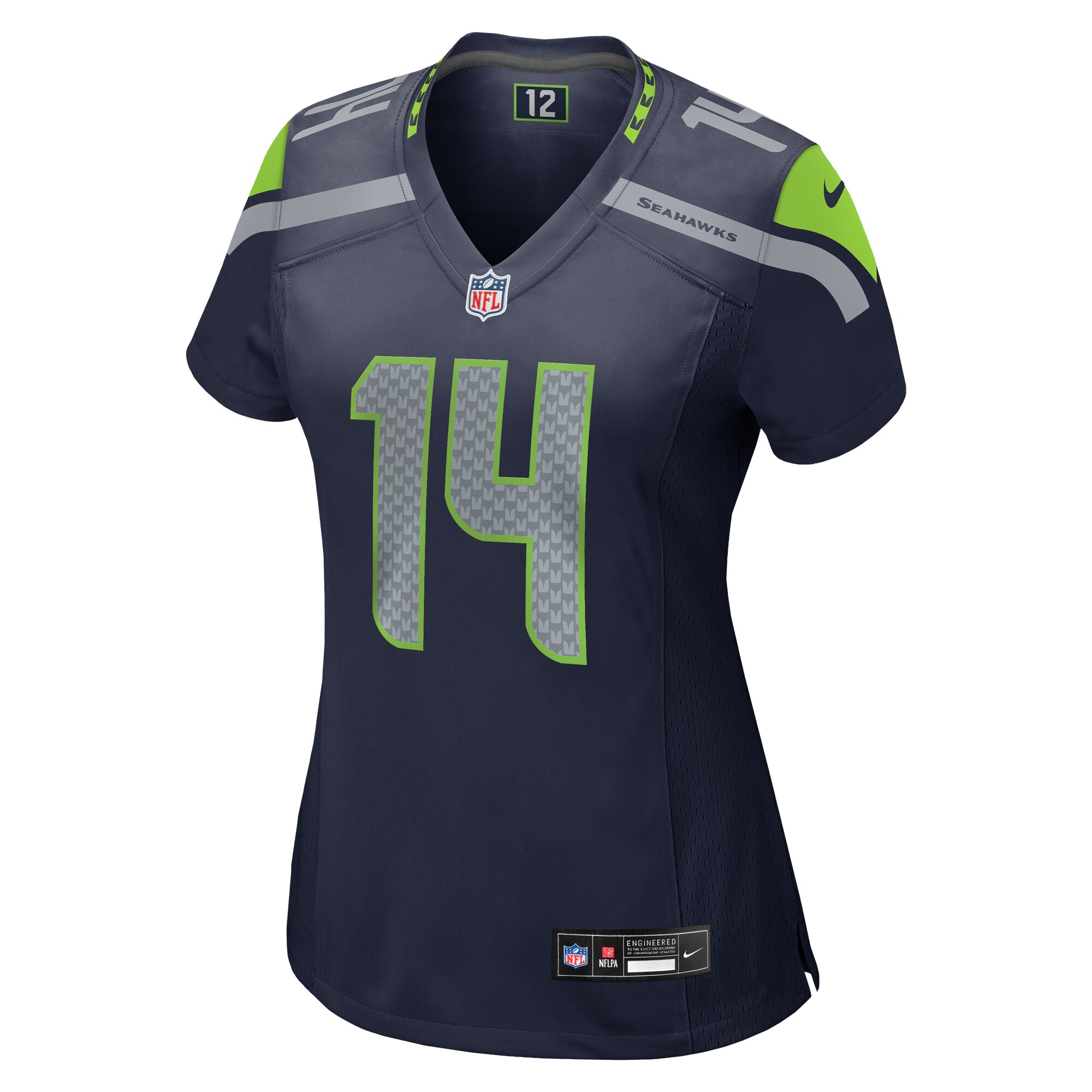 DK Metcalf Seattle Seahawks Nike Women’s Team Game Jersey – College Navy Clowdercats