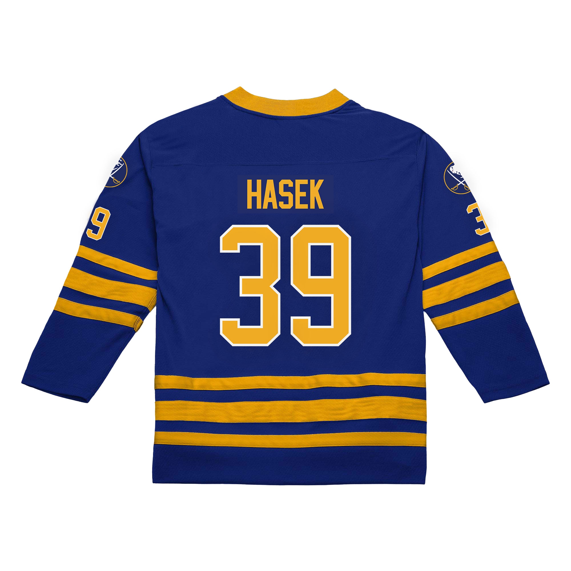 Dominik Hasek Buffalo Sabres Mitchell & Ness 1995-96 Power Play Jersey – Royal Clowdercats