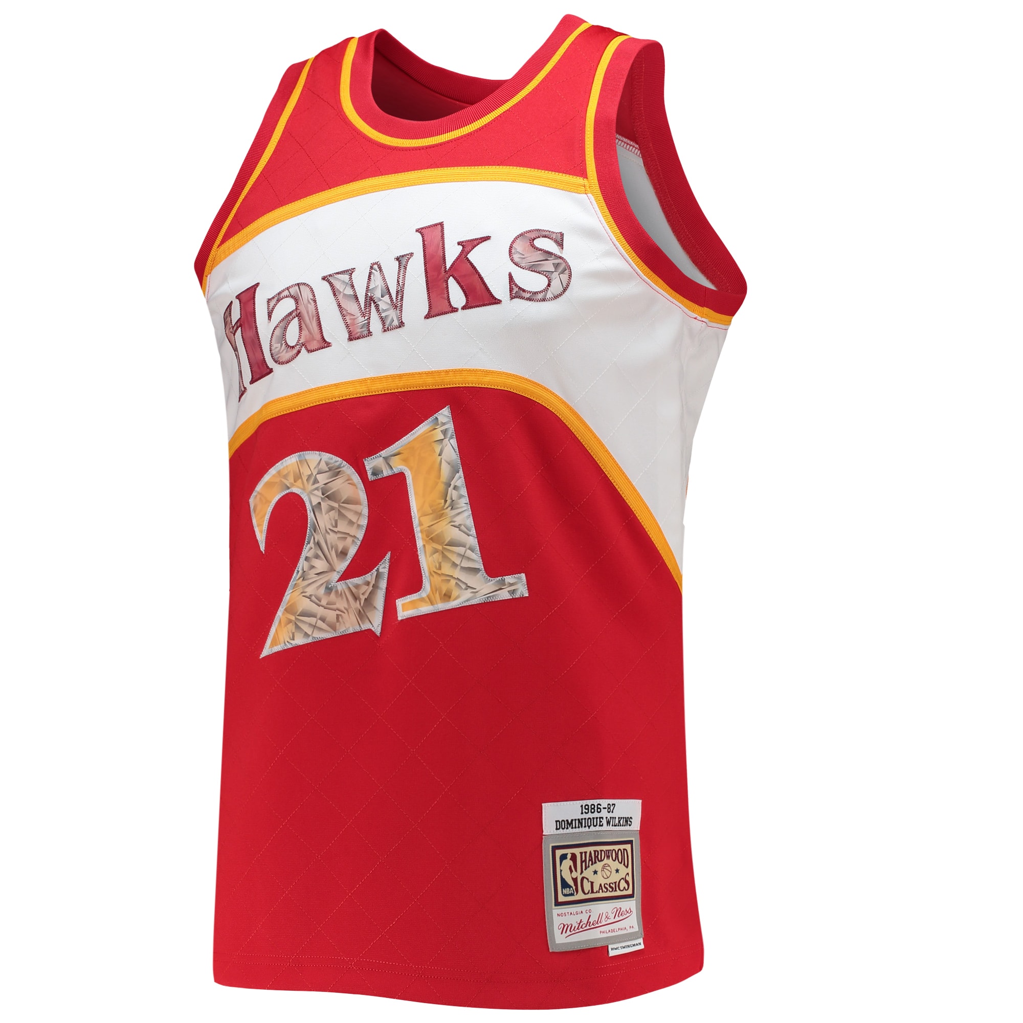 Dominique Wilkins Atlanta Hawks Mitchell & Ness 1986/87 Hardwood Classics NBA 75th Anniversary Diamond Swingman Jersey – Red Clowdercats