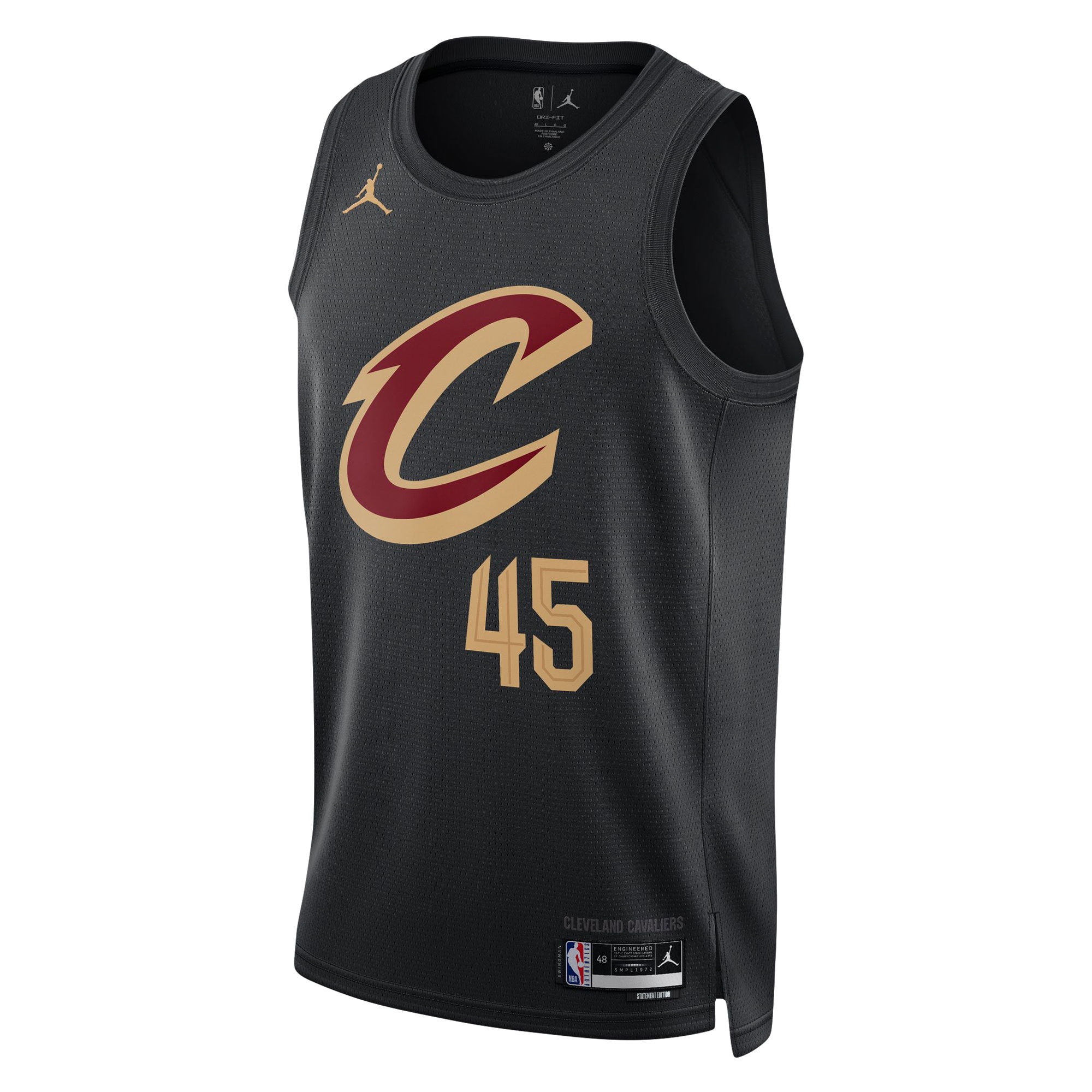 Donovan Mitchell Cleveland Cavaliers Jordan Brand Unisex Swingman Jersey – Statement Edition – Black Clowdercats