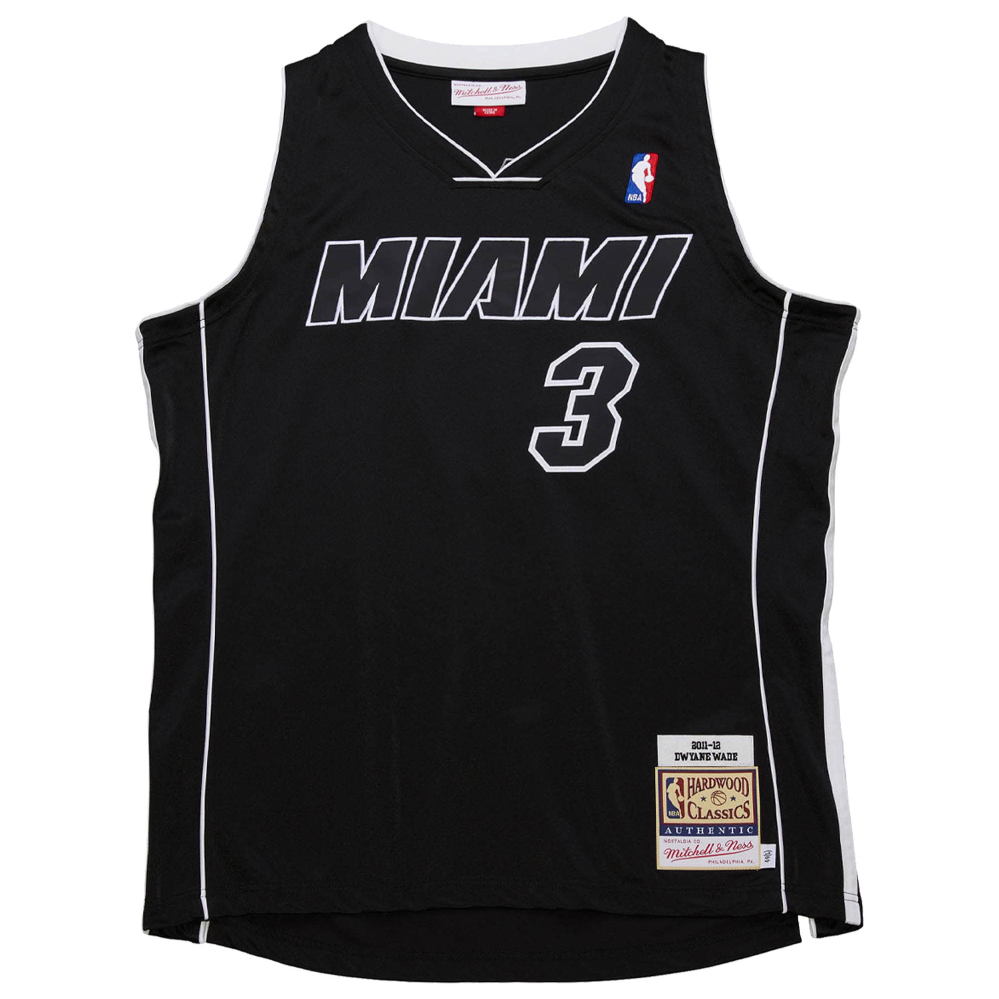 Dwyane Wade Miami Heat Mitchell & Ness 2011/12 Hardwood Classics Authentic Jersey – Black Clowdercats