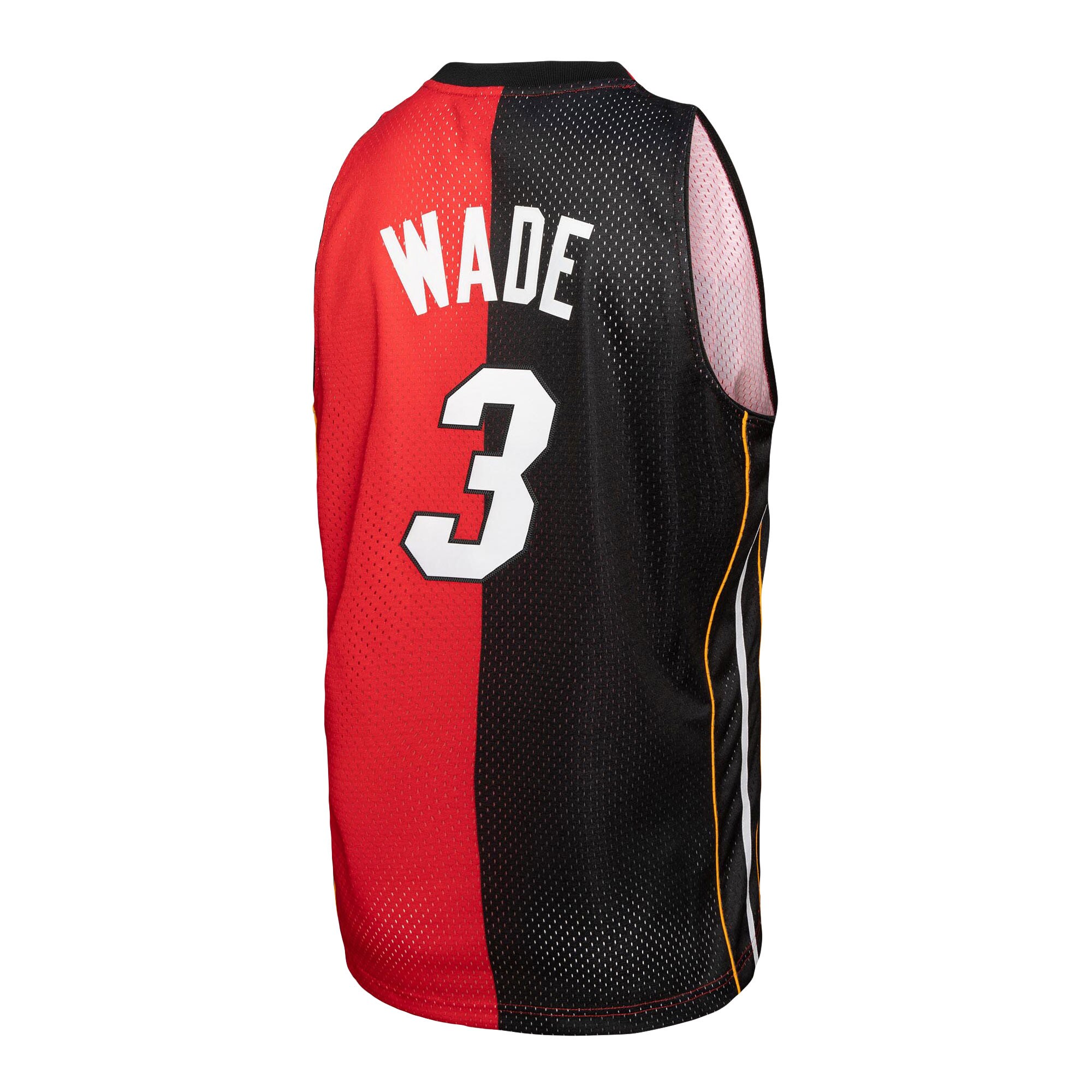 Dwyane Wade Miami Heat Mitchell & Ness Big & Tall Hardwood Classics 2005/06 Split Swingman Jersey – Black/Red Clowdercats