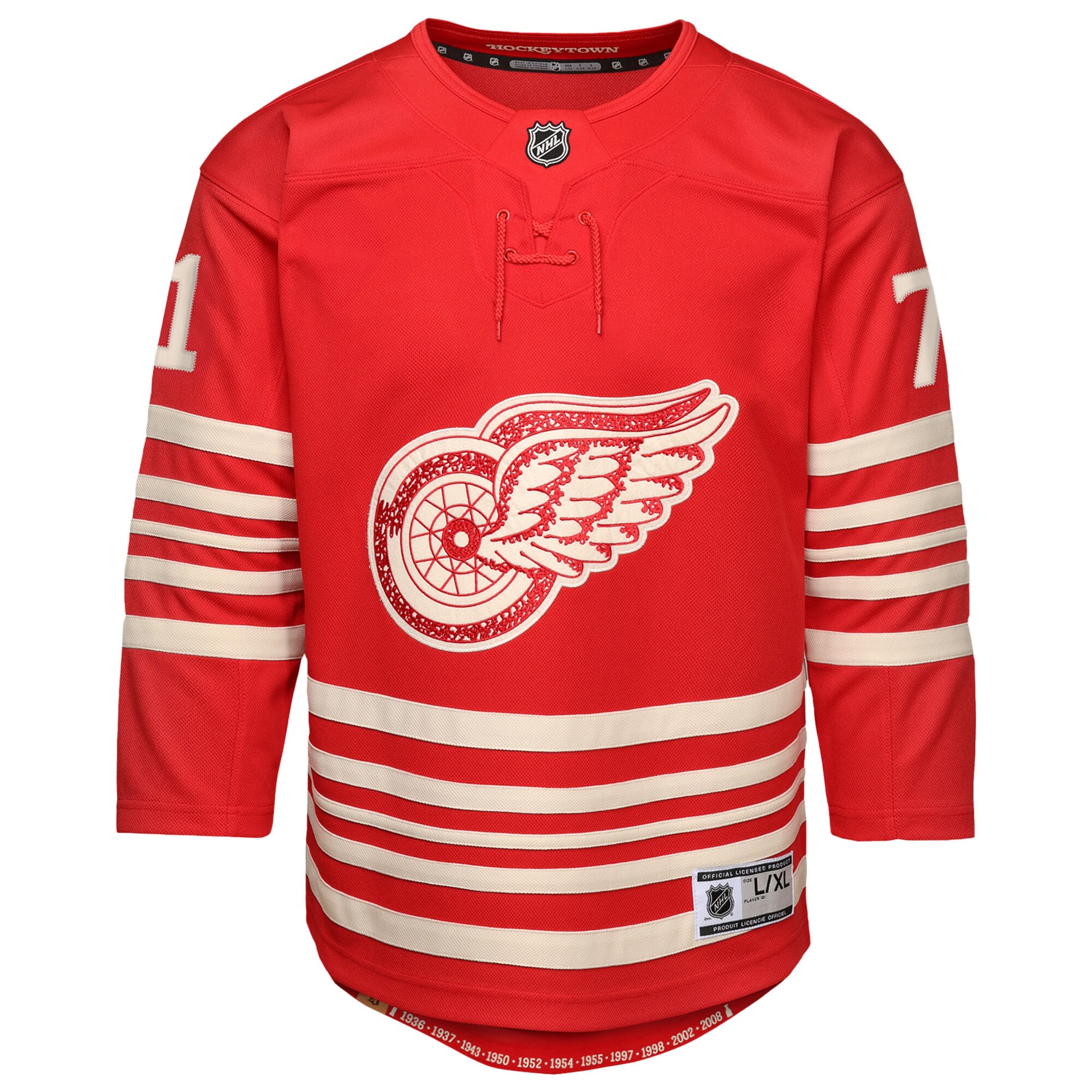 Dylan Larkin Detroit Red Wings Youth Centennial Replica Player Jersey – Red Clowdercats