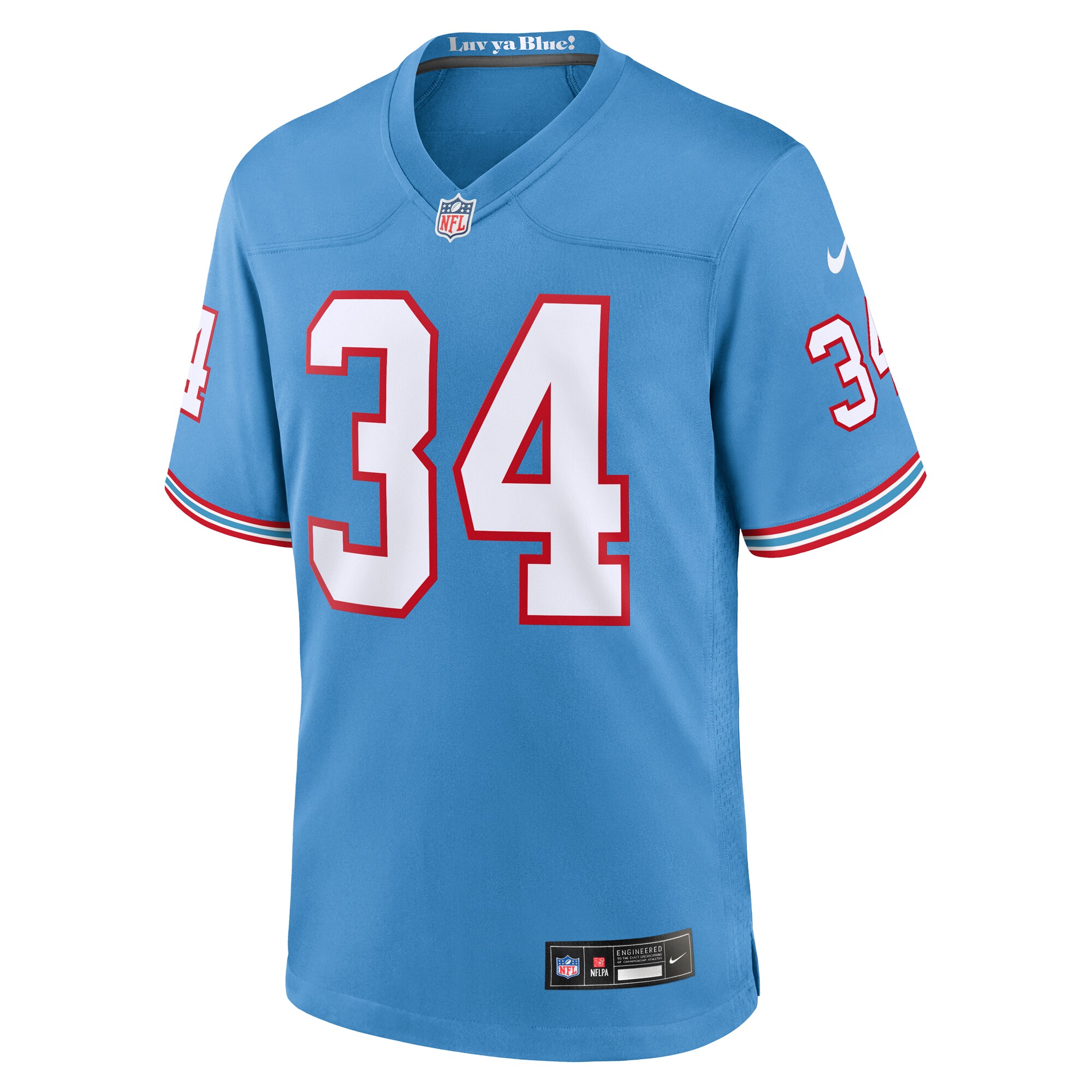 Earl Campbell Tennessee Titans Nike Retired Player Alternate Game Jersey – Light Blue Clowdercats