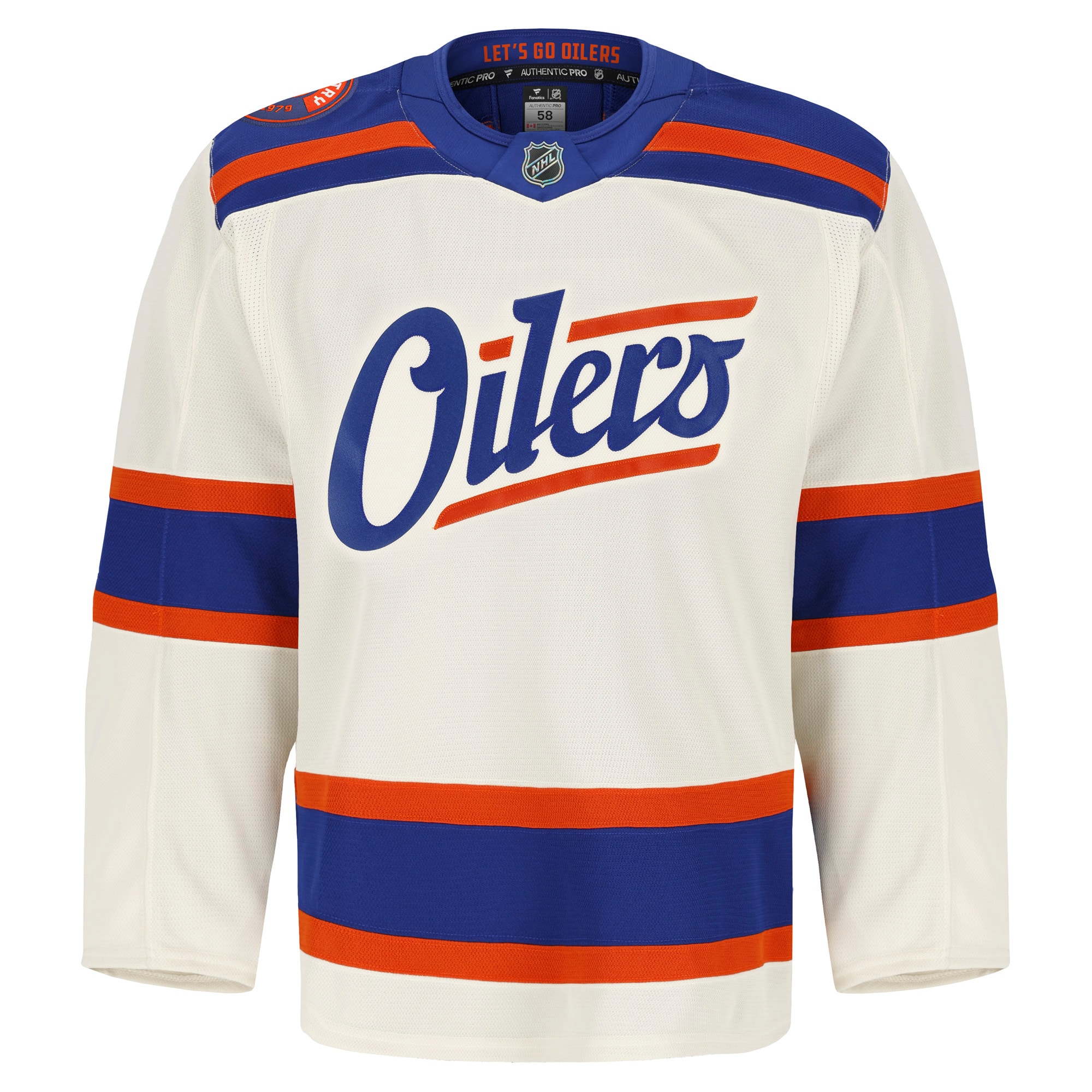 Edmonton Oilers Fanatics Alternate Authentic Pro Jersey – Light Beige Clowdercats