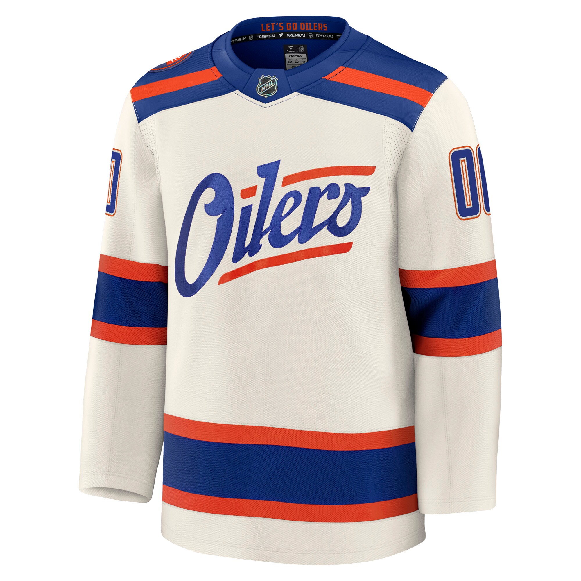 Edmonton Oilers Fanatics Alternate Premium Custom Jersey – Light Beige Clowdercats