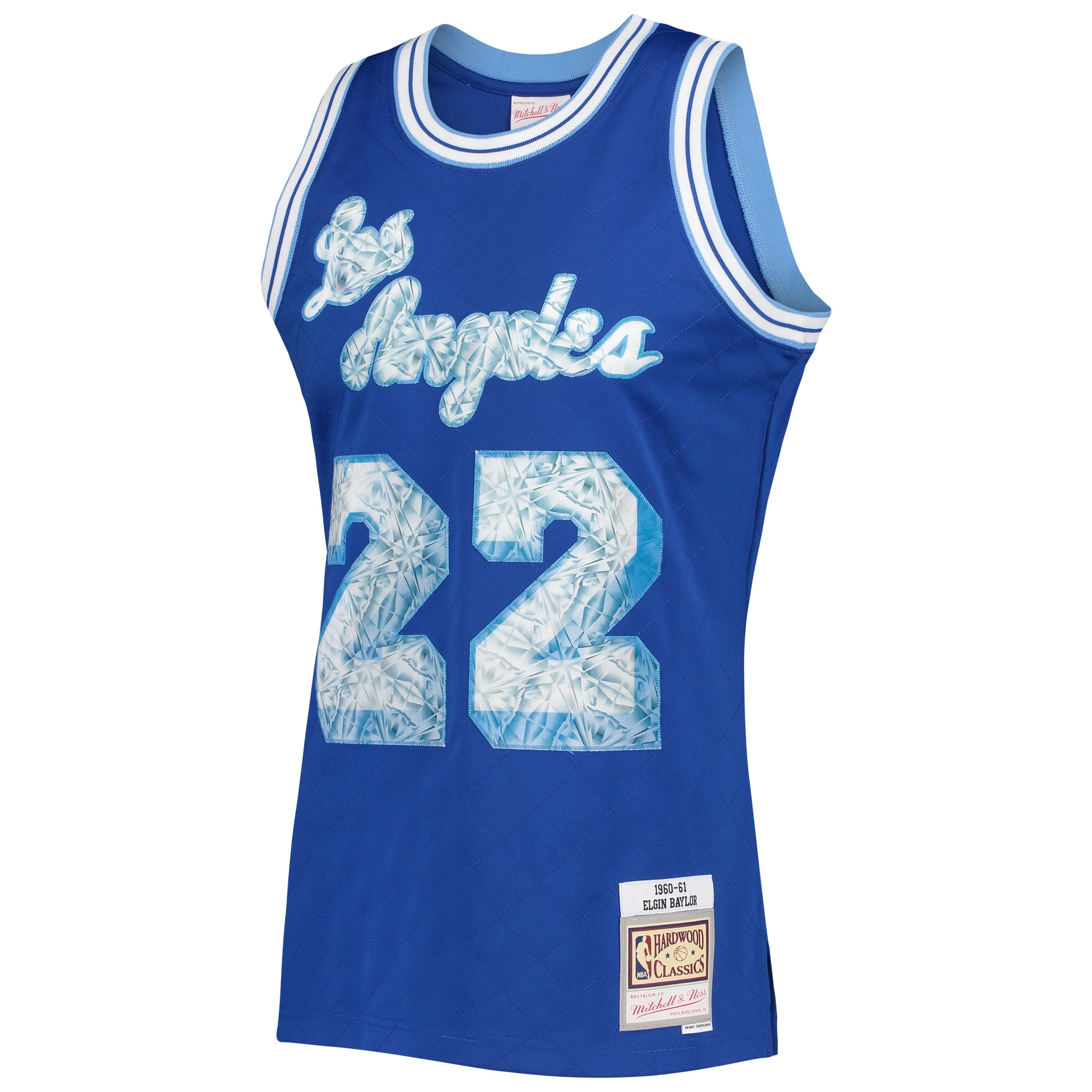 Elgin Baylor Los Angeles Lakers Mitchell & Ness 1996/97 Hardwood Classics NBA 75th Anniversary Diamond Swingman Jersey – Royal Clowdercats