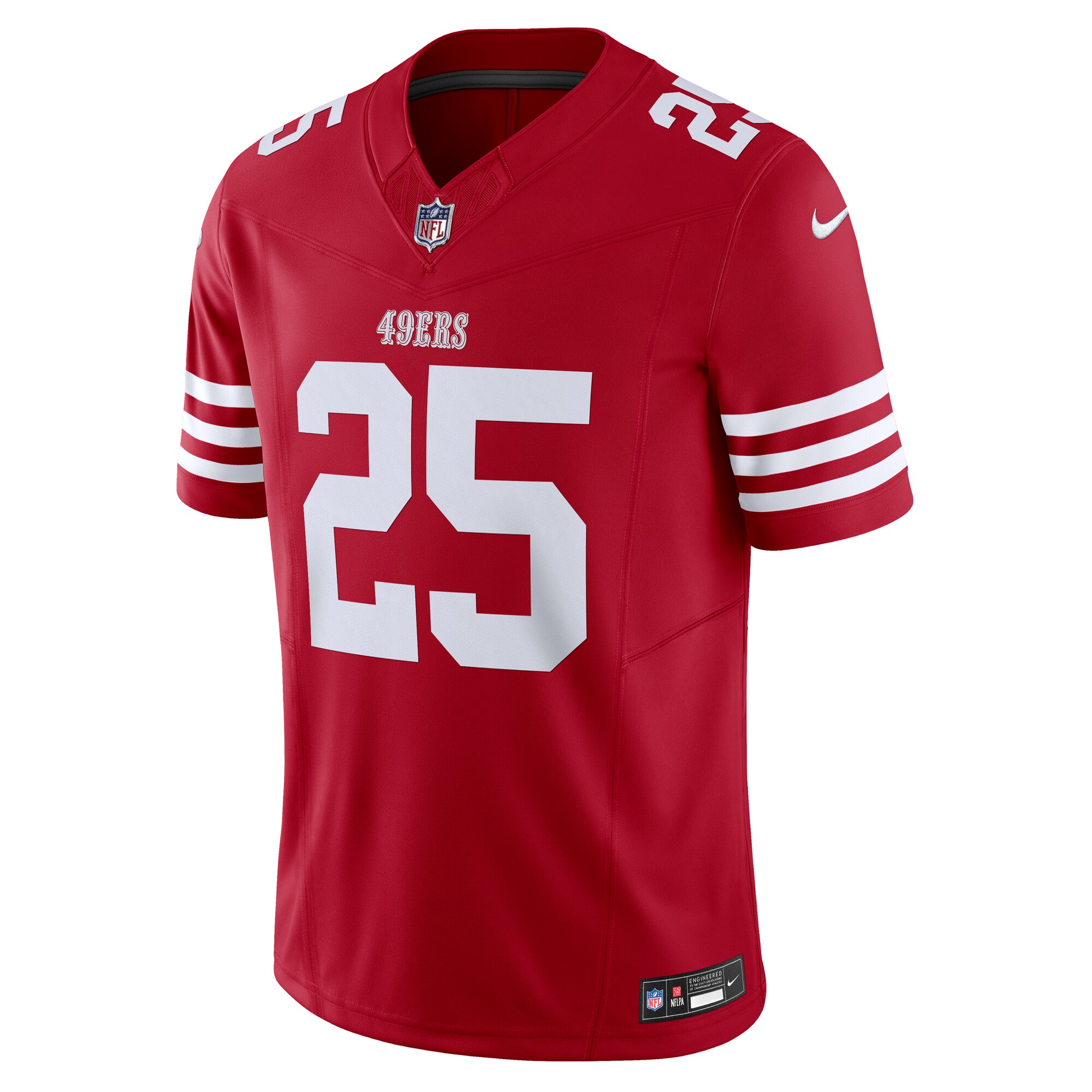 Elijah Mitchell San Francisco 49ers Nike Vapor F.U.S.E. Limited Jersey – Scarlet Clowdercats