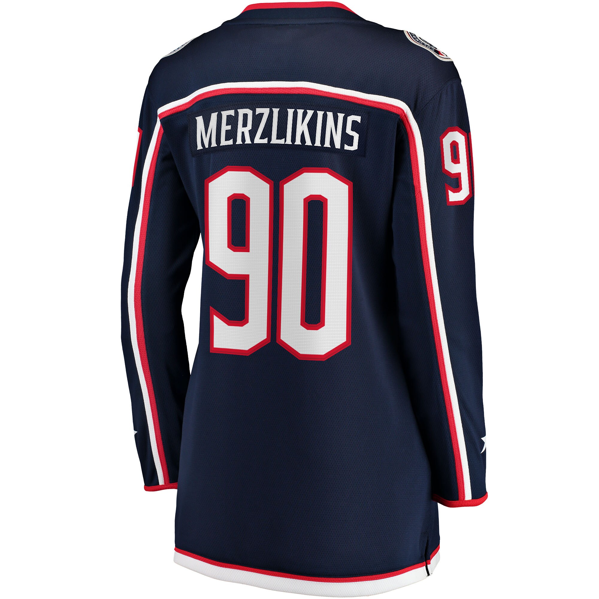 Elvis Merzlikins Columbus Blue Jackets Fanatics Women’s Home Breakaway Jersey – Navy Clowdercats
