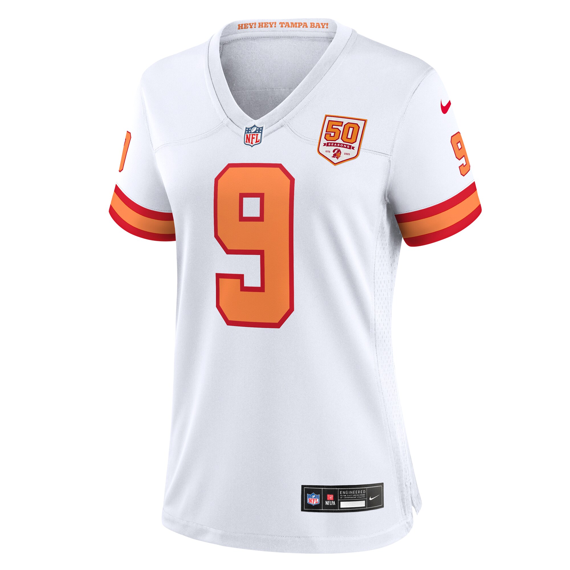Emeka Egbuka ’76 Tampa Bay Buccaneers Nike Women’s 50th Season Game Jersey – White Clowdercats