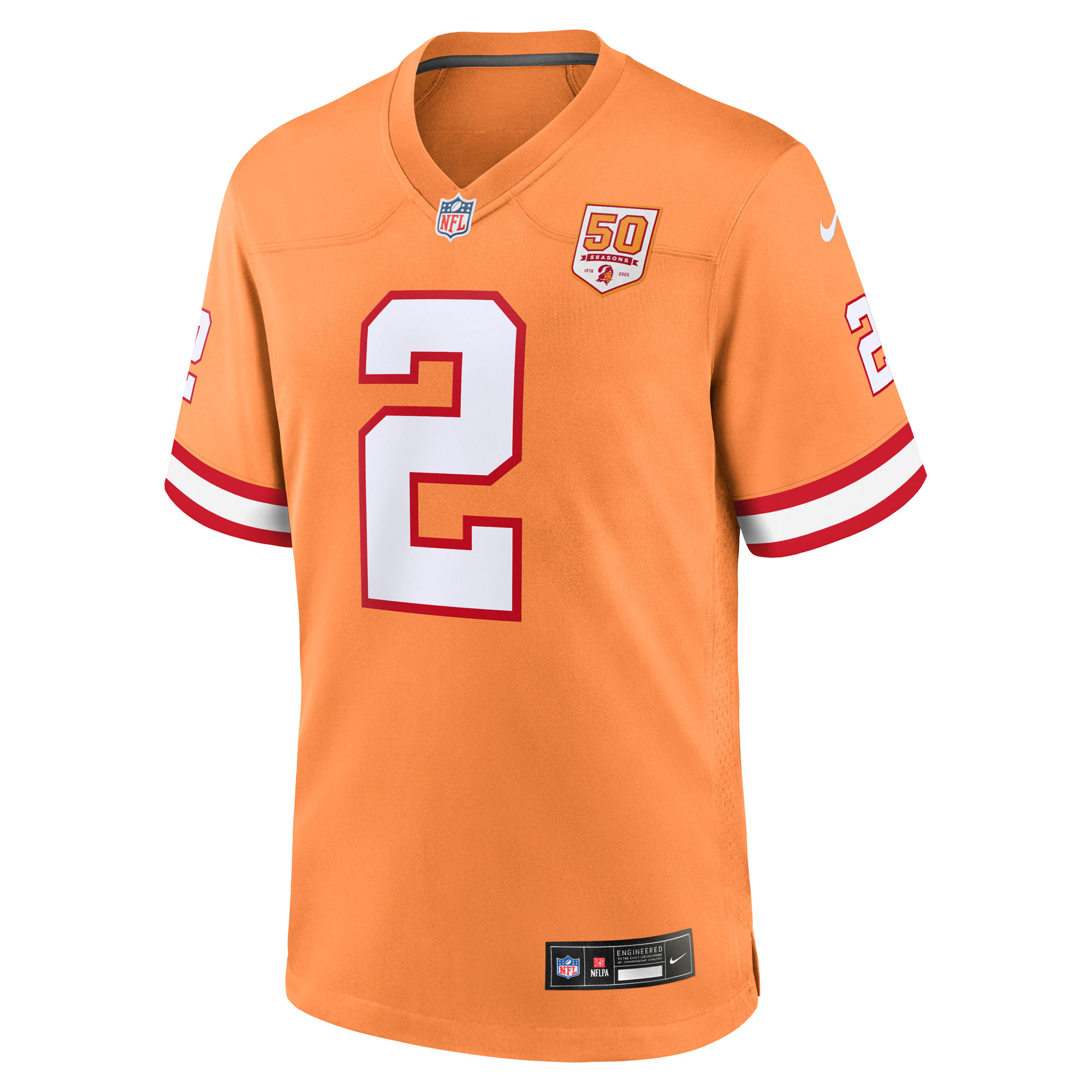 Emeka Egbuka Tampa Bay Buccaneers Nike Alternate 2 50th Season Game Jersey – Creamsicle Clowdercats
