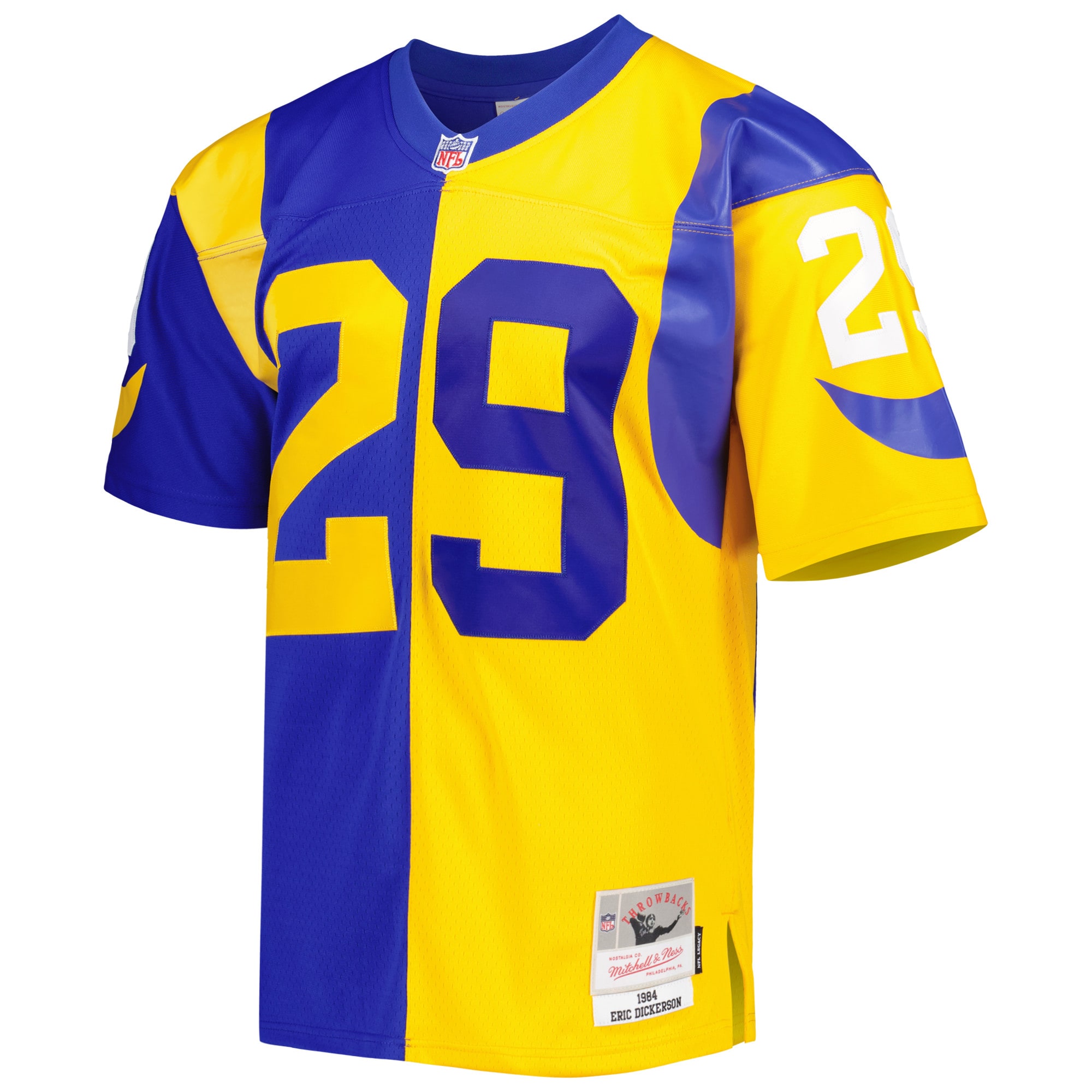 Eric Dickerson Los Angeles Rams Mitchell & Ness 1984 Split Legacy Replica Jersey – Royal/Gold Clowdercats