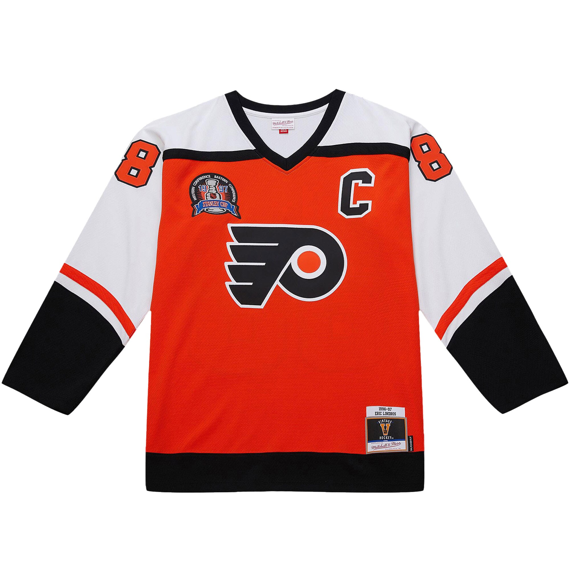 Eric Lindros Philadelphia Flyers 1996-97 Power Play Jersey – Orange Clowdercats