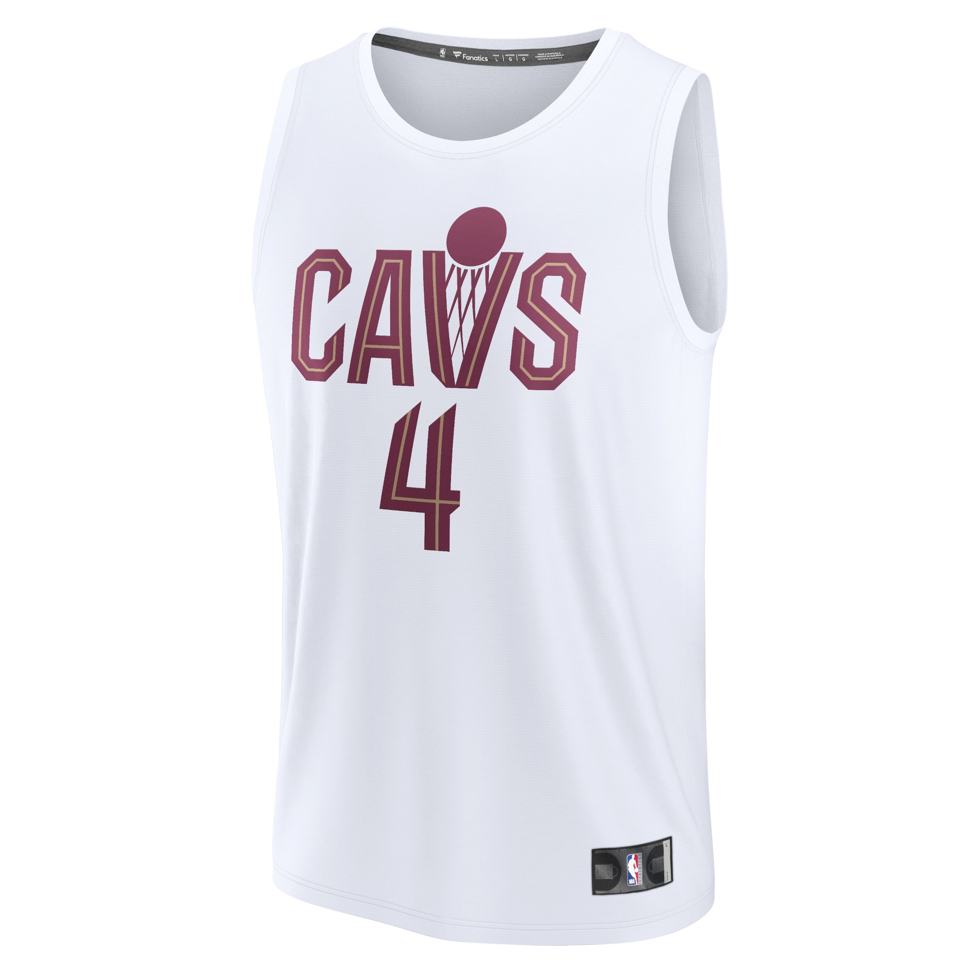 Evan Mobley Cleveland Cavaliers Fanatics Fast Break Replica Player Jersey – Association Edition – White Clowdercats