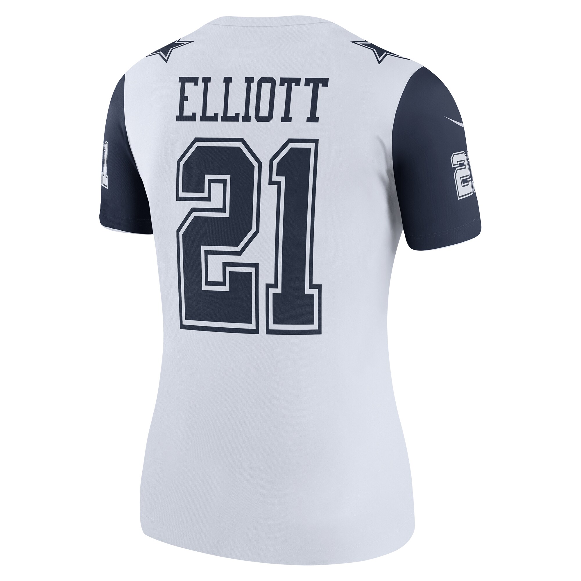 Ezekiel Elliott Dallas Cowboys Nike Women’s Color Rush Legend Performance Jersey – White Clowdercats