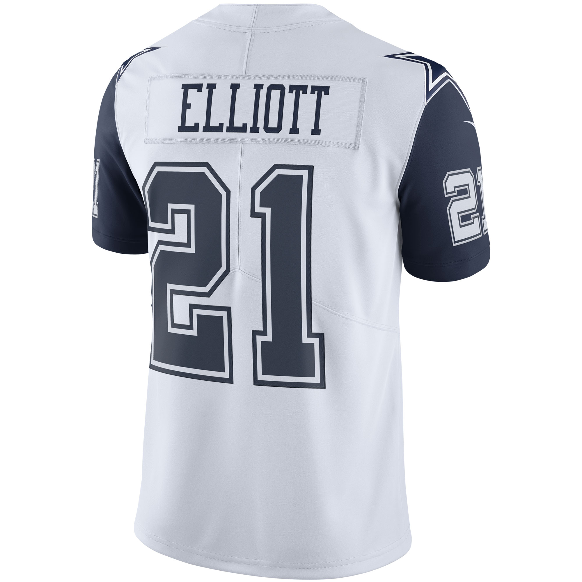 Ezekiel Elliott Nike Dallas Cowboys Color Rush Vapor Limited Jersey – White Clowdercats