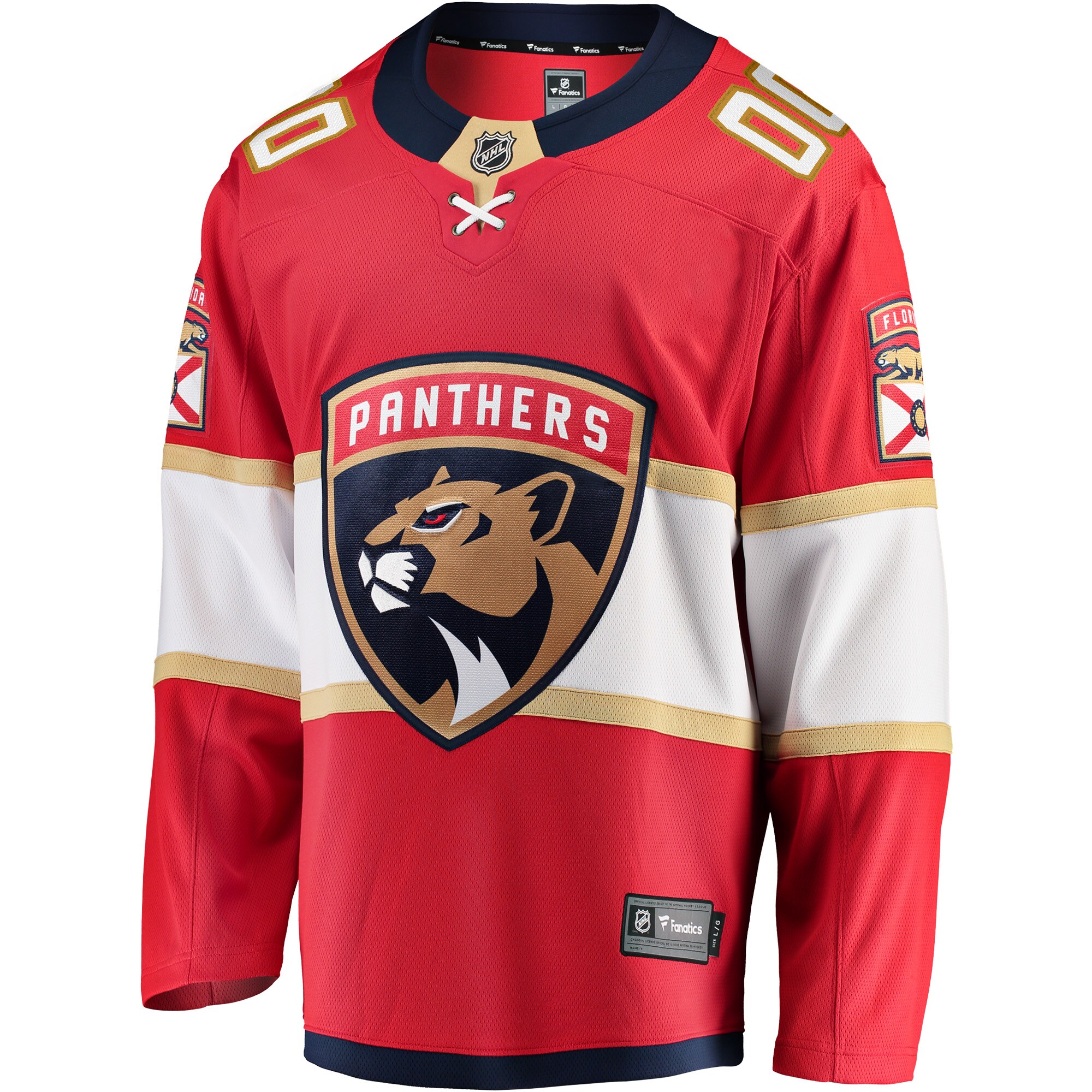 Florida Panthers Fanatics Home Breakaway Custom Jersey – Red Clowdercats