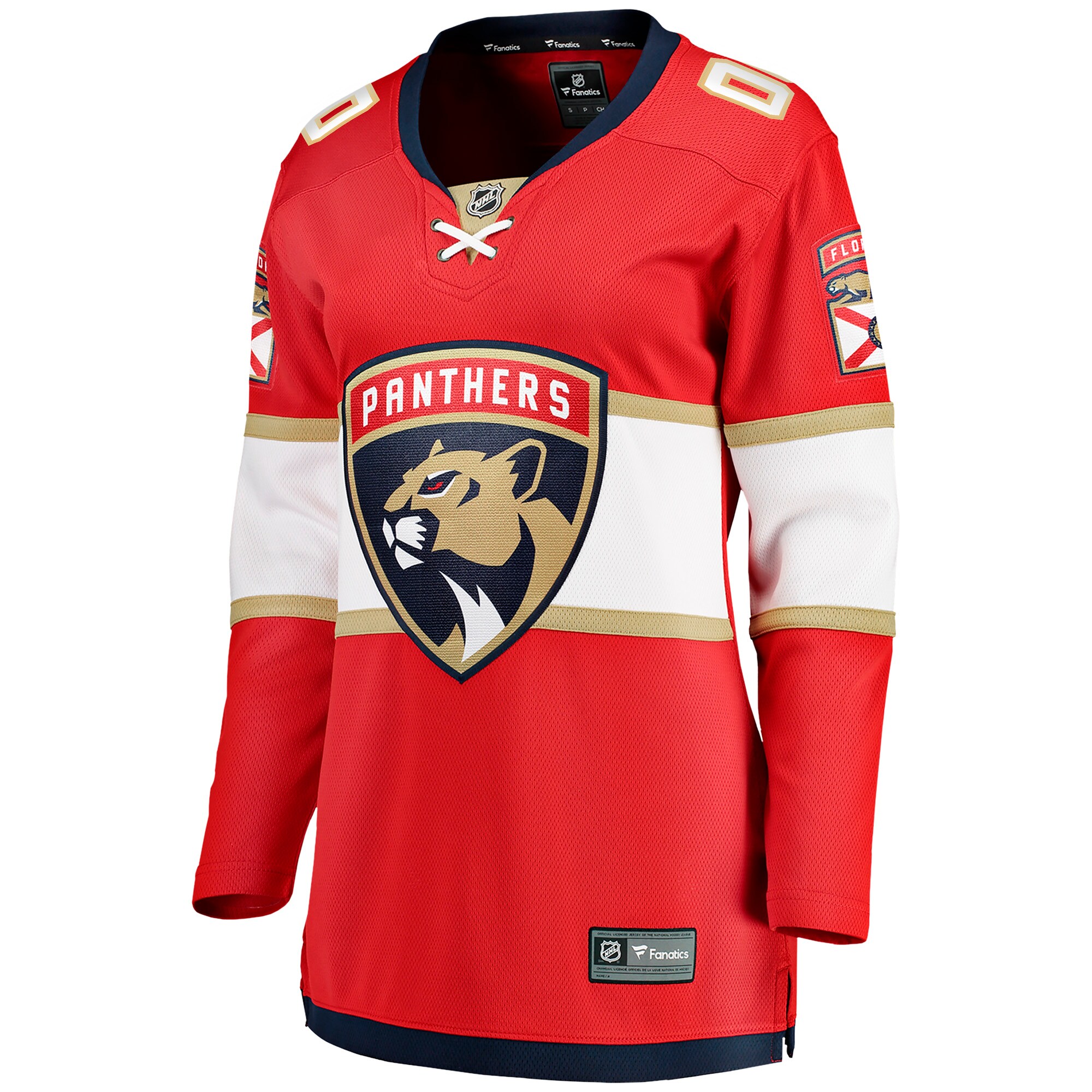 Florida Panthers Fanatics Women’s Home Breakaway Custom Jersey – Red Clowdercats